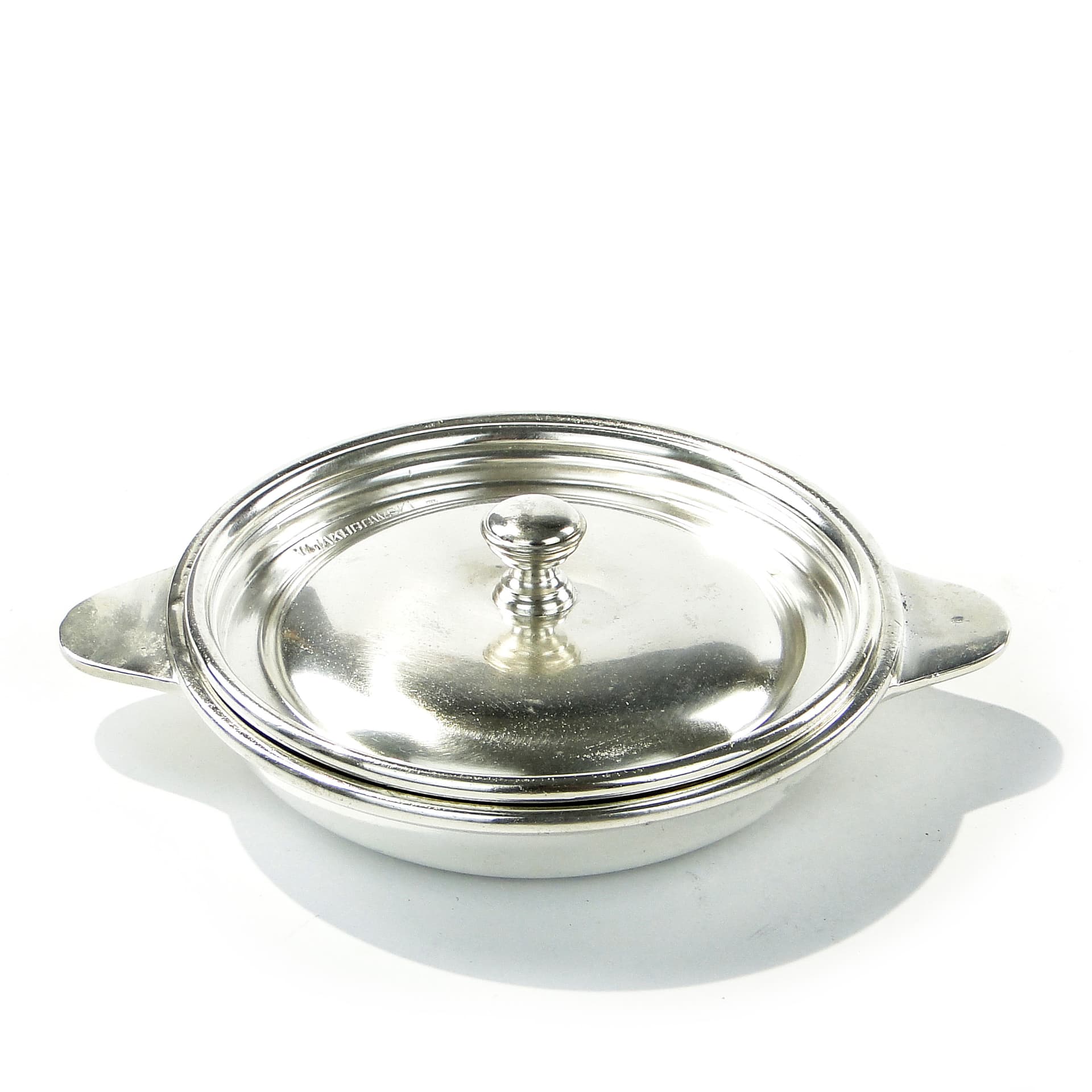 Appetizer dish, silver, white steel, Poland, early 20th century