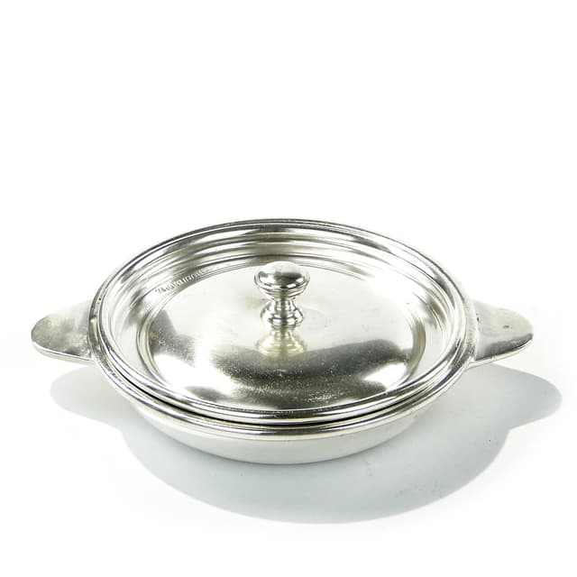 Appetizer dish, silver, white steel, Poland, early 20th century - DIMENSION