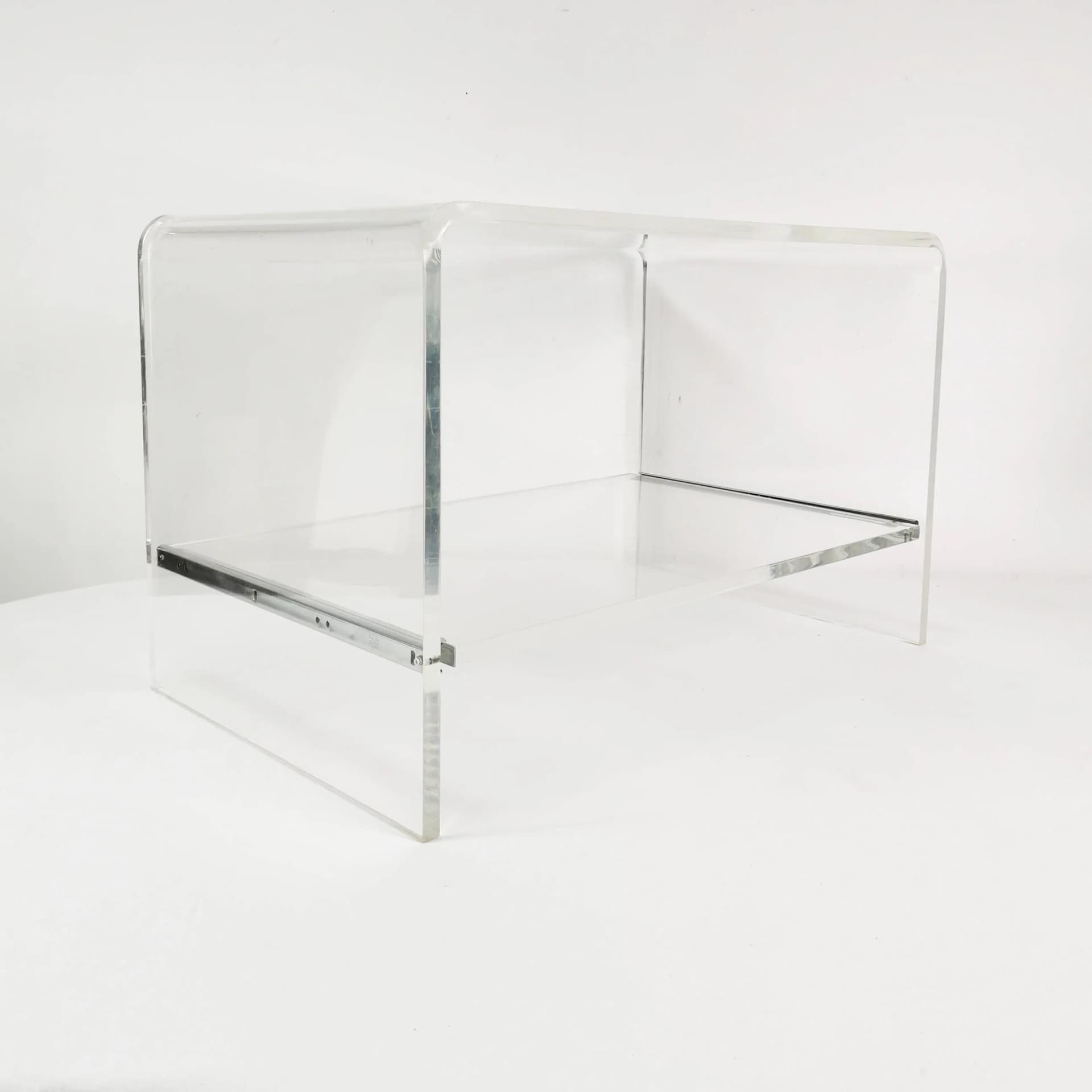 Szafka modernistyczna, transparentny, plexiglass, Włochy, lata 70. - 334530