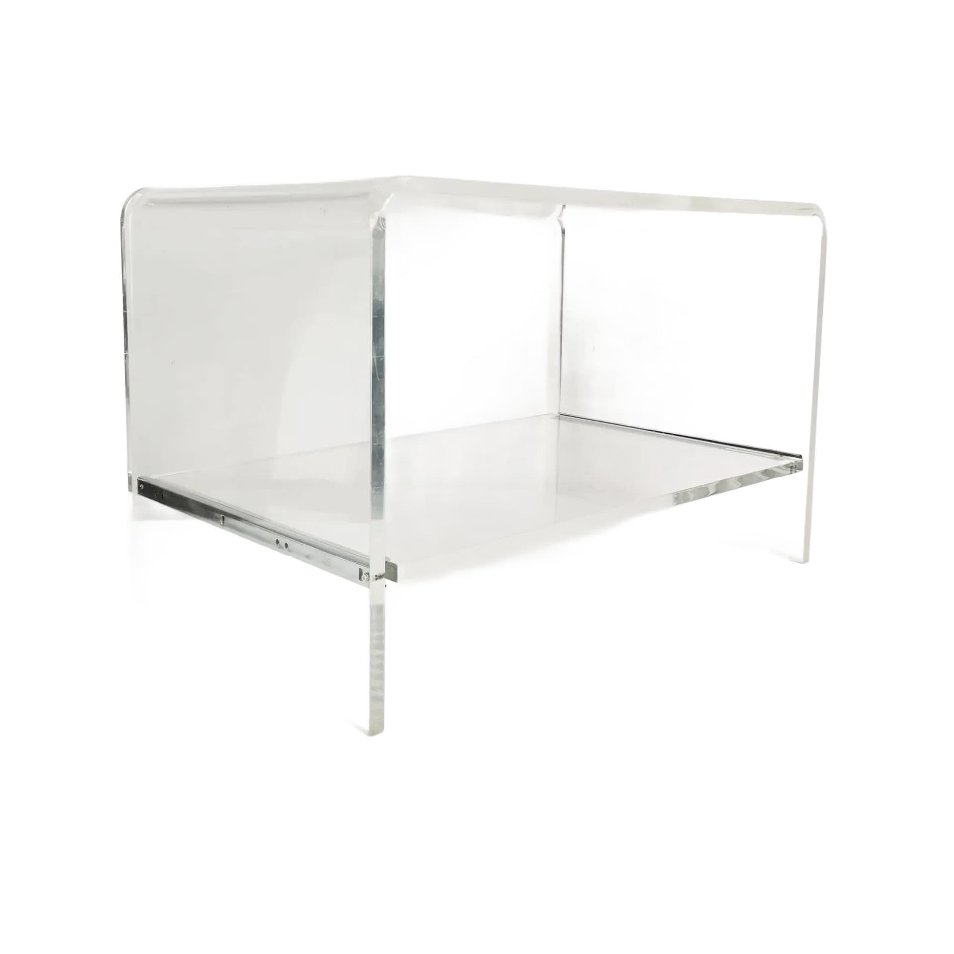 Szafka modernistyczna, transparentny, plexiglass, Włochy, lata 70.
