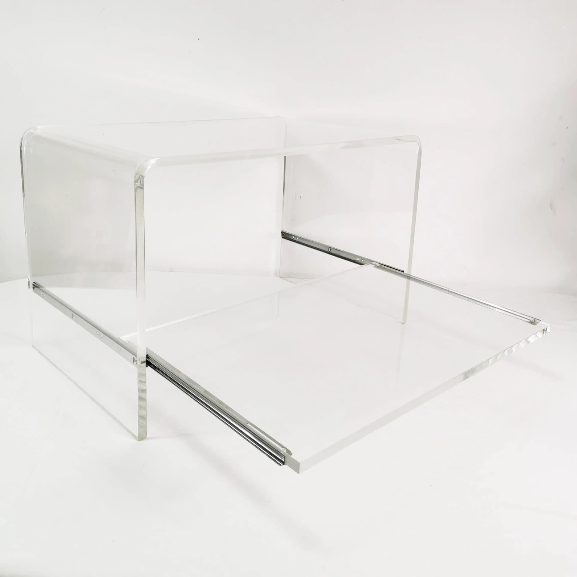 Szafka modernistyczna, transparentny, plexiglass, Włochy, lata 70. - 334531