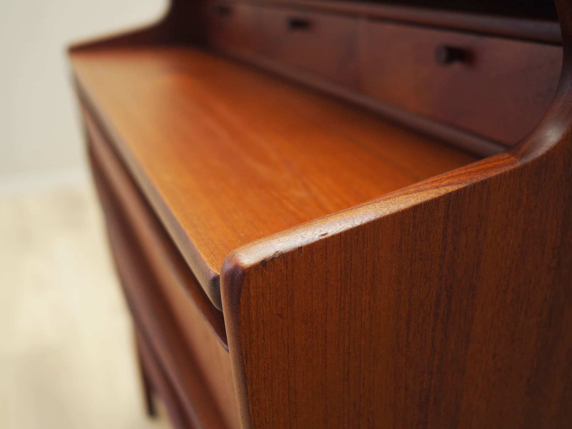 Secretary Desk, brown teak, Denmark, 1970s. - 66342