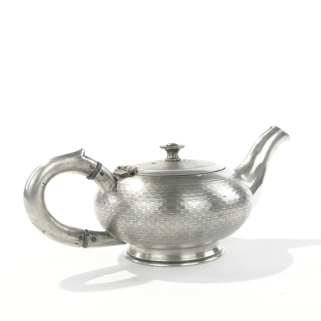 Teapot, silver, silver-plated brass, Poland, early 20th c. - DIMENSION