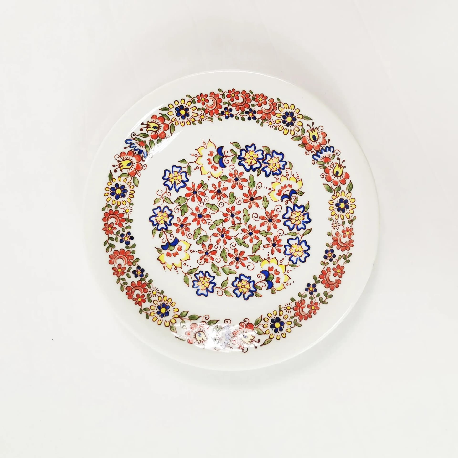 Talerz ścienny, porcelana biała, Cepelia-Opole, proj. G. Kleman, Polska, lata 70. - 335606