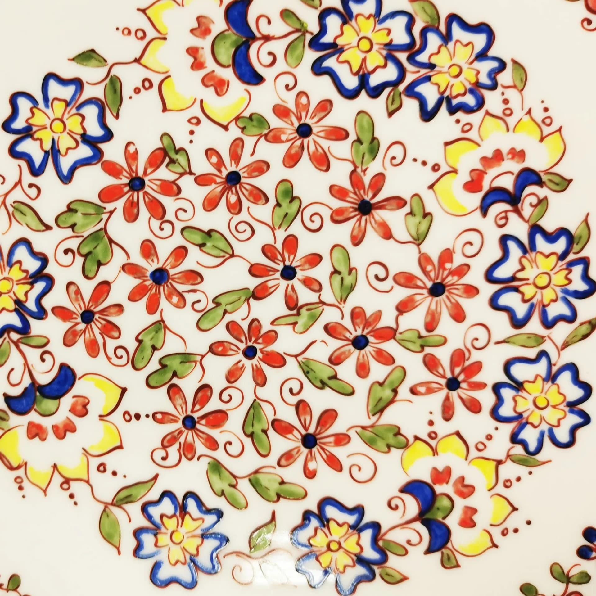 Talerz ścienny, porcelana biała, Cepelia-Opole, proj. G. Kleman, Polska, lata 70. - 335608
