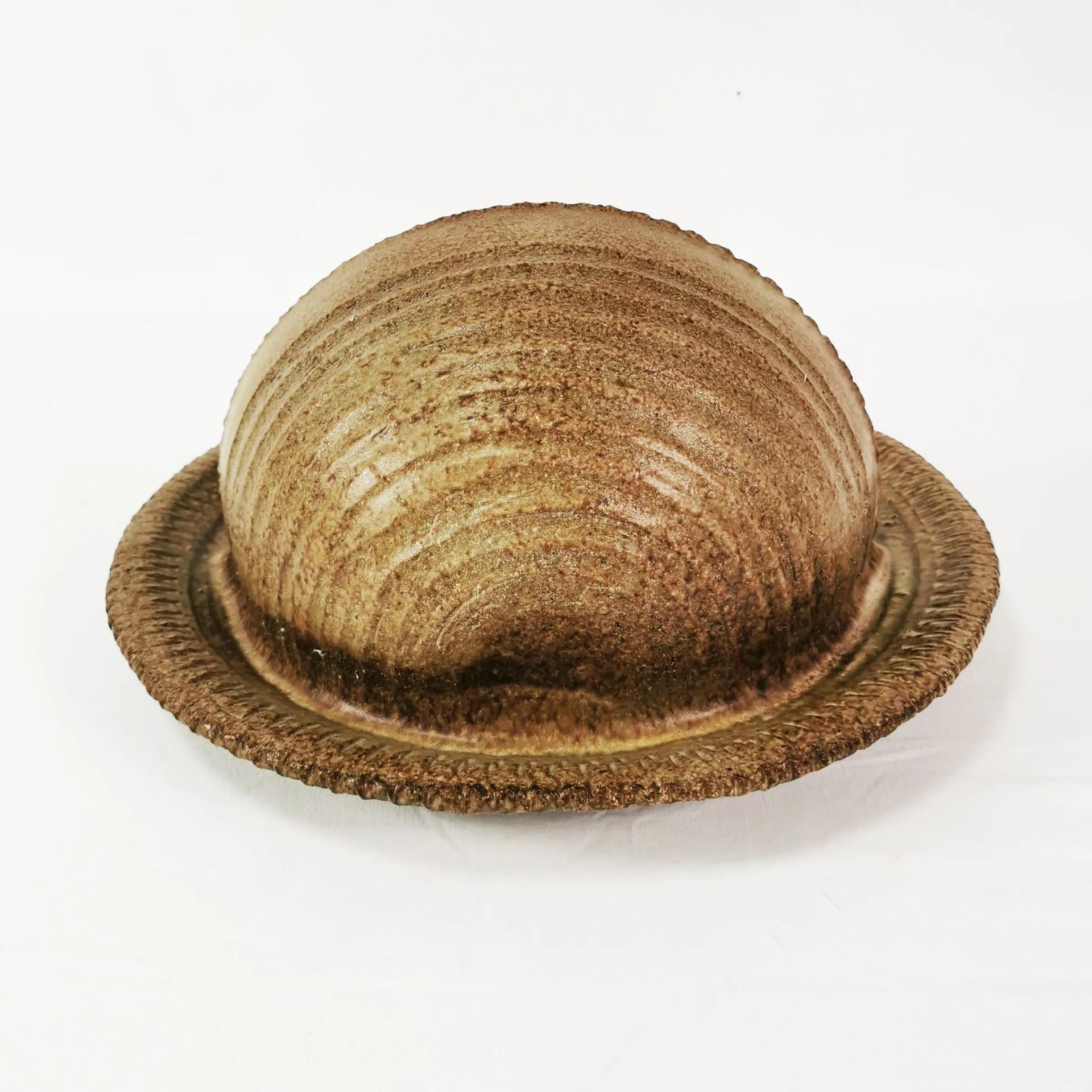 Wall planter, brown green, ceramics, Germany, 1970s. - 335539
