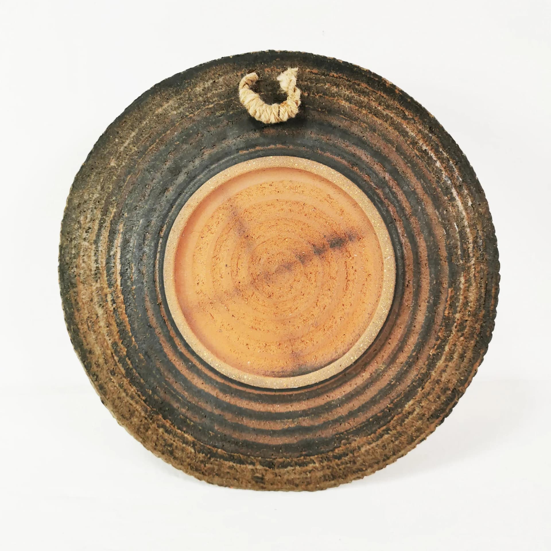 Wall planter, brown green, ceramics, Germany, 1970s. - 335542