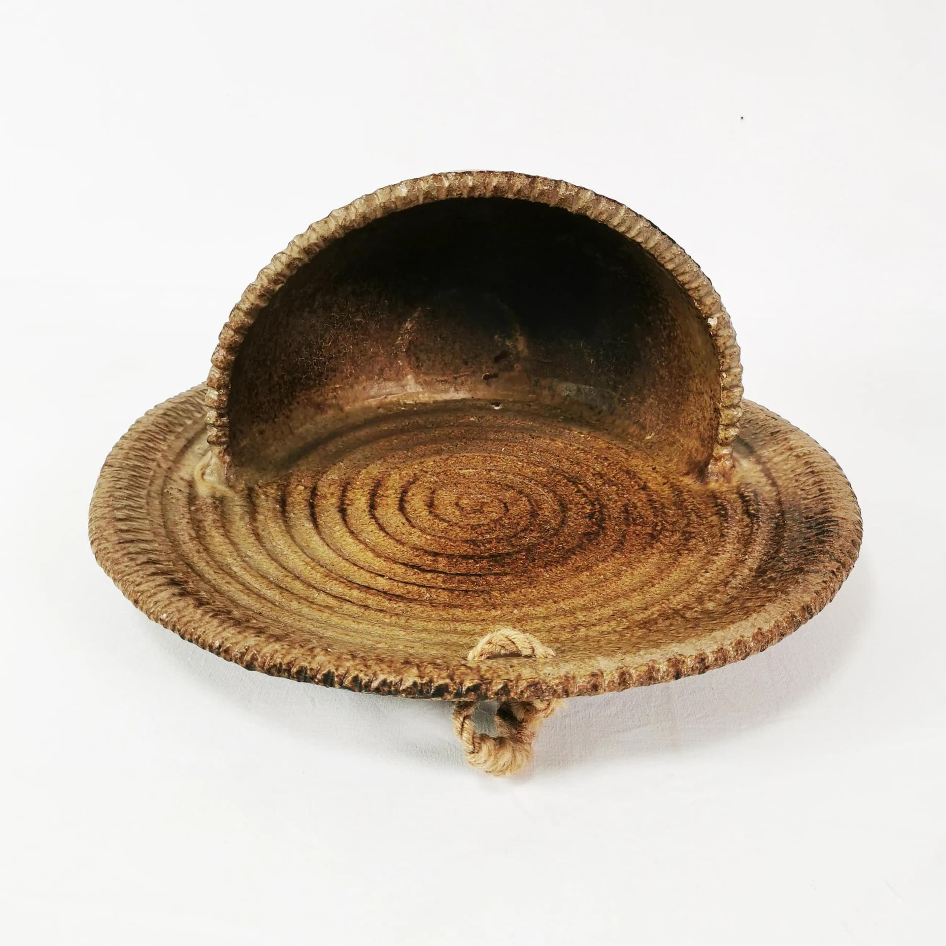 Wall planter, brown green, ceramics, Germany, 1970s. - 335538