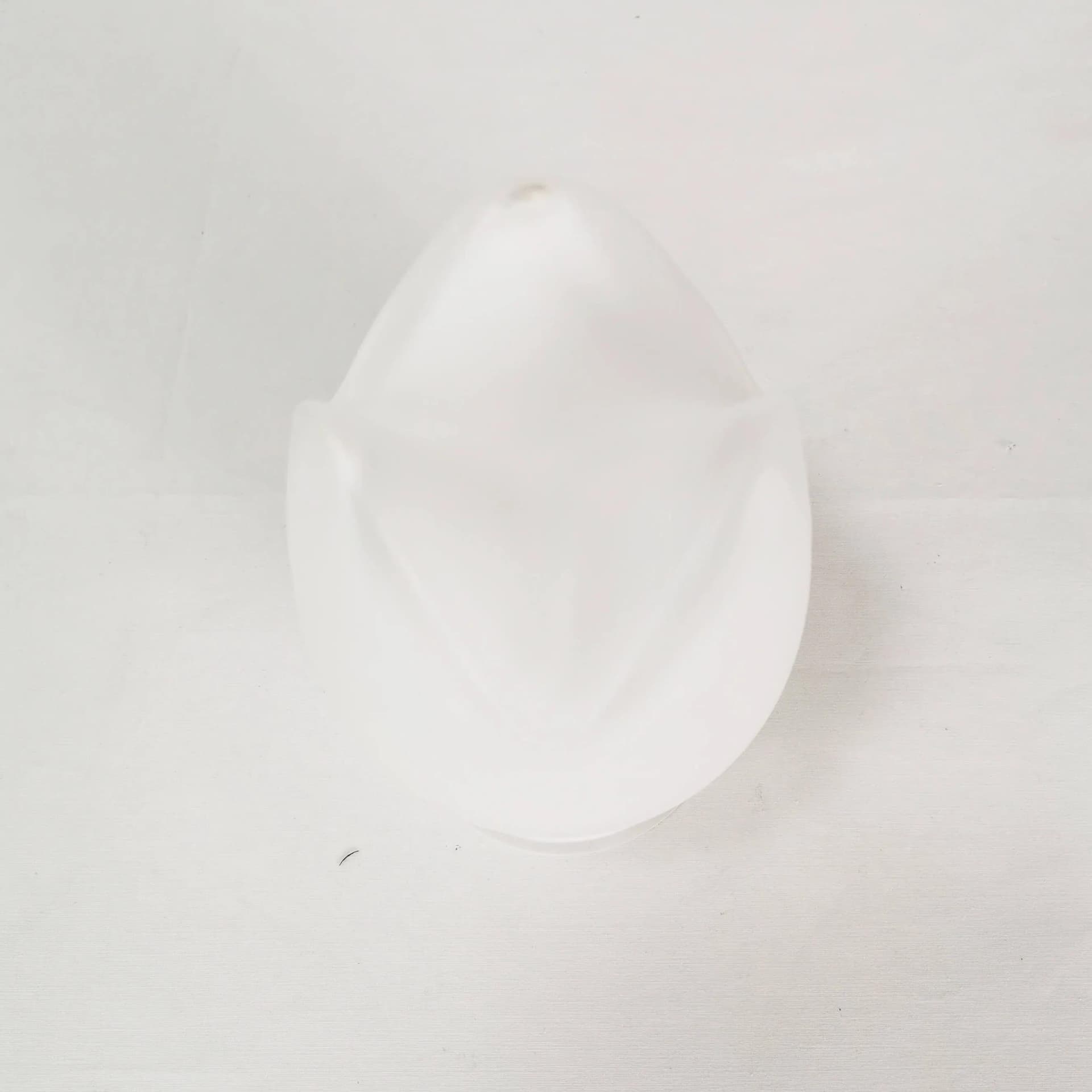 Vase, white transparent, glass, by L. Utzon, Rosendahl, Denmark, 2000s. - 335476
