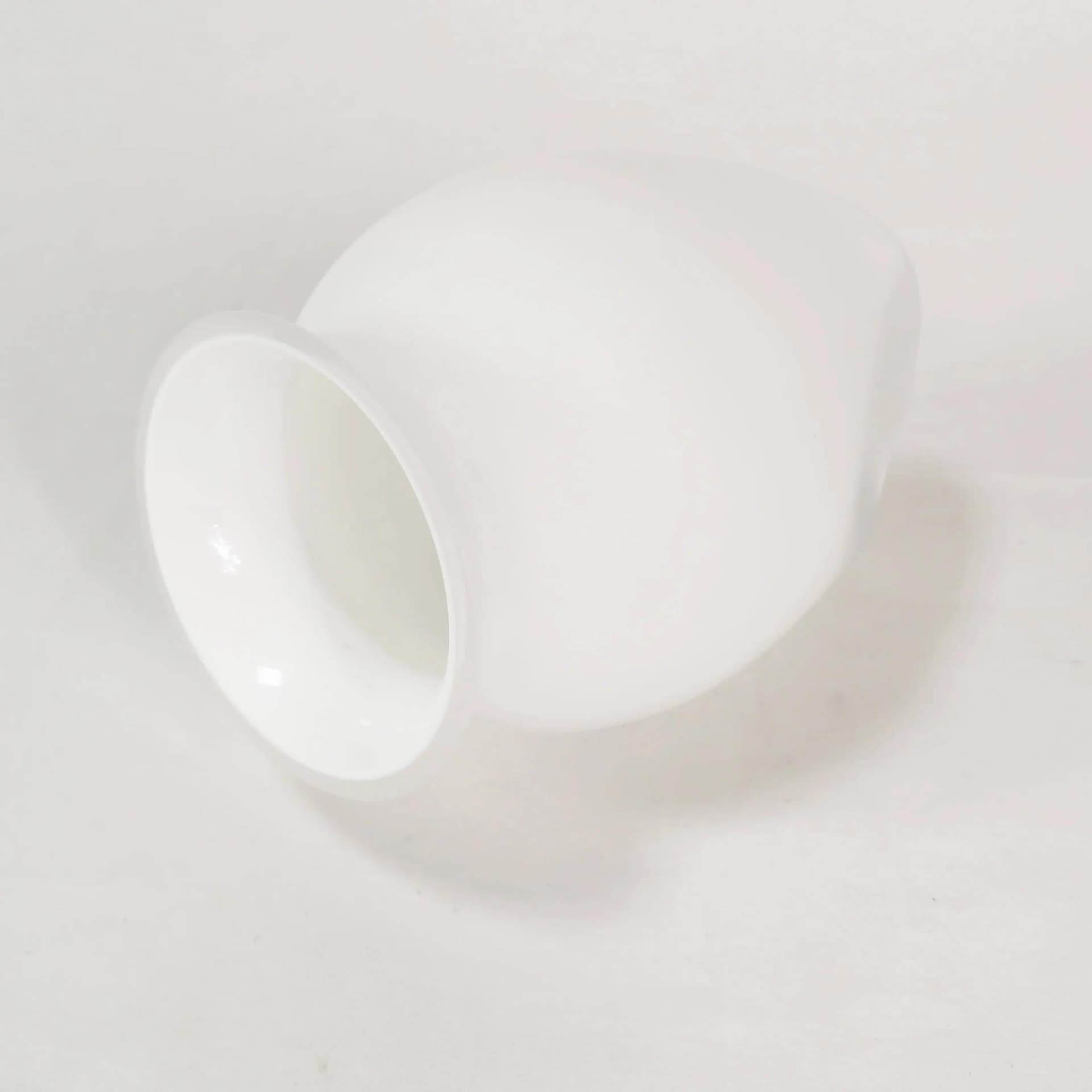 Vase, white transparent, glass, by L. Utzon, Rosendahl, Denmark, 2000s. - 335475