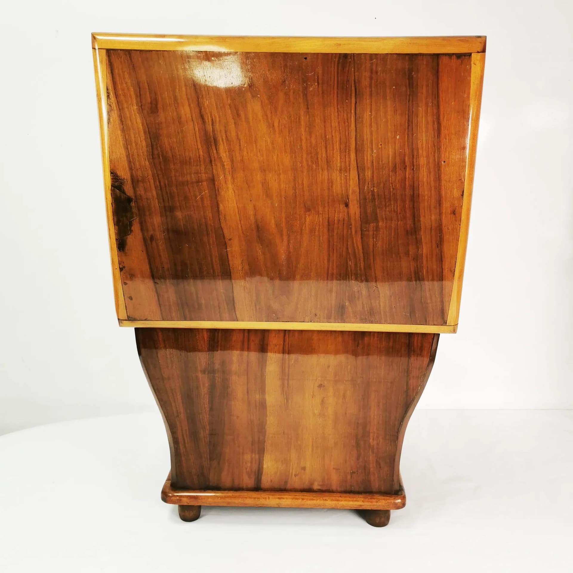 Kufer Art Deco, brązowy, drewno, Niemcy, lata 30. - 335459