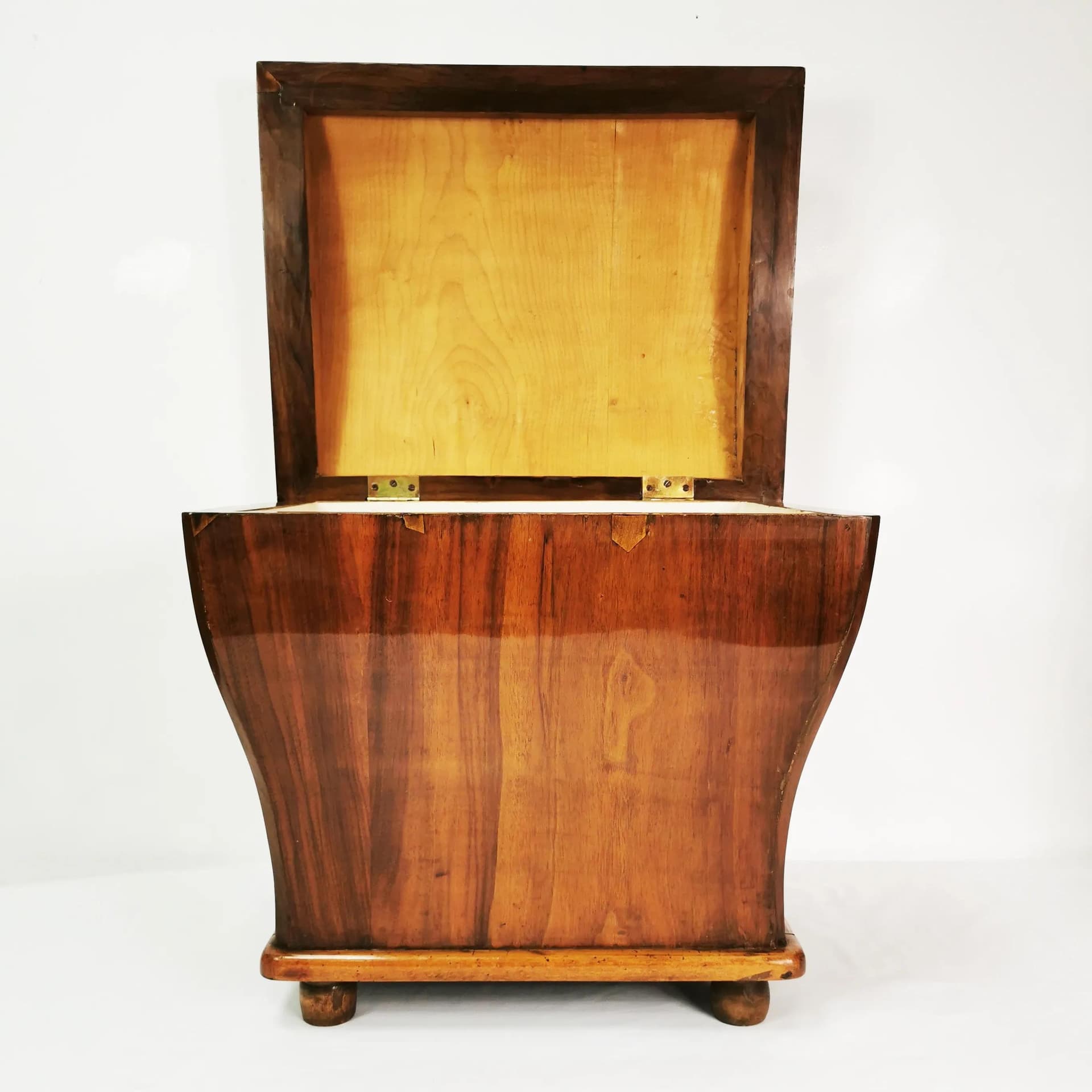 Kufer Art Deco, brązowy, drewno, Niemcy, lata 30. - 335458