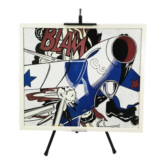 Grafika Blam, 61x71 cm, papier, proj. R. Lichtenstein, Niemcy, lata 90. - WYMIARY
