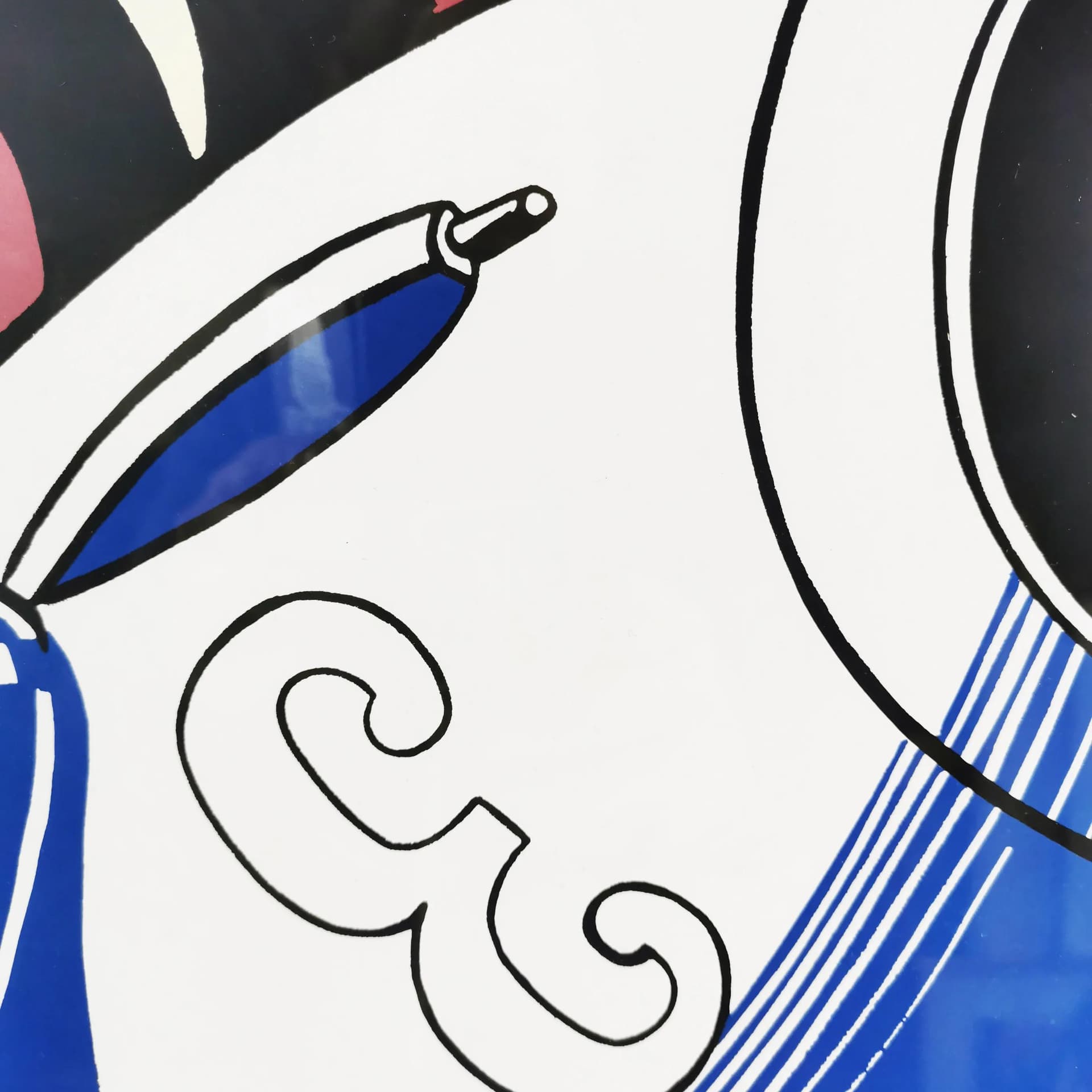 Grafika Blam, 61x71 cm, papier, proj. R. Lichtenstein, Niemcy, lata 90. - 335429