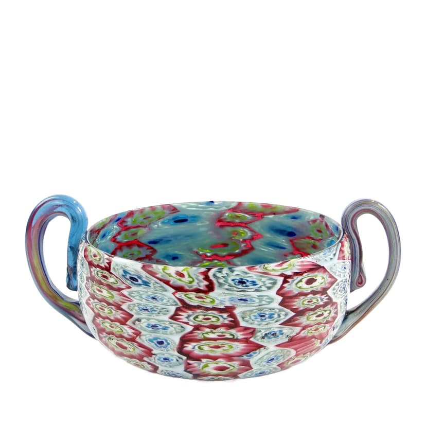 Bowl millefiori, multicolor glass, Fratelli Toso, Italy, early 20th c.