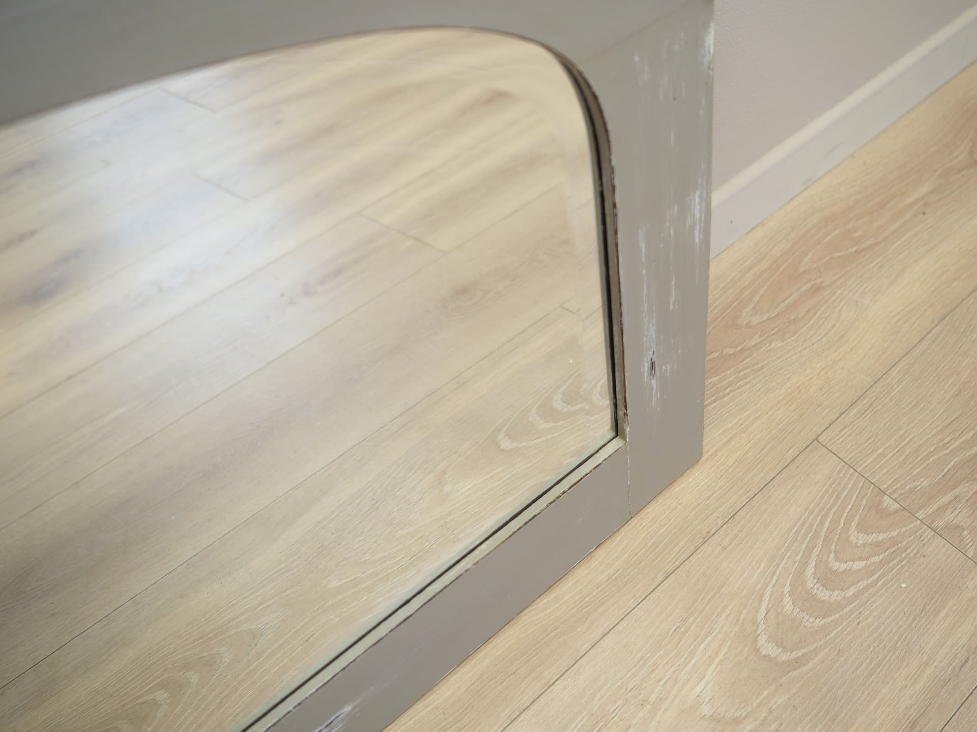 Wall mirror, grey oak, Denmark, 1960s - 66332