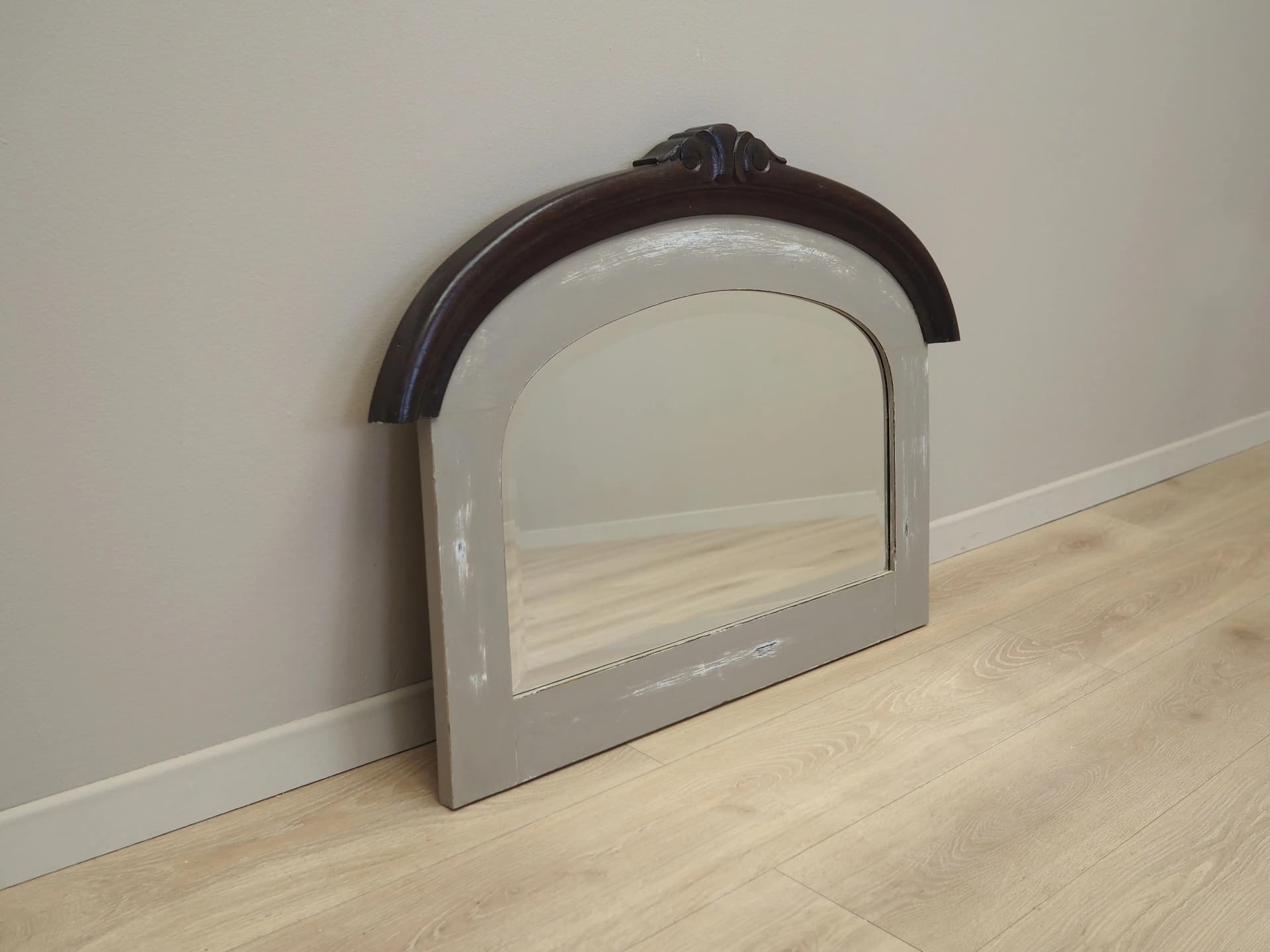 Wall mirror, grey oak, Denmark, 1960s - 25011