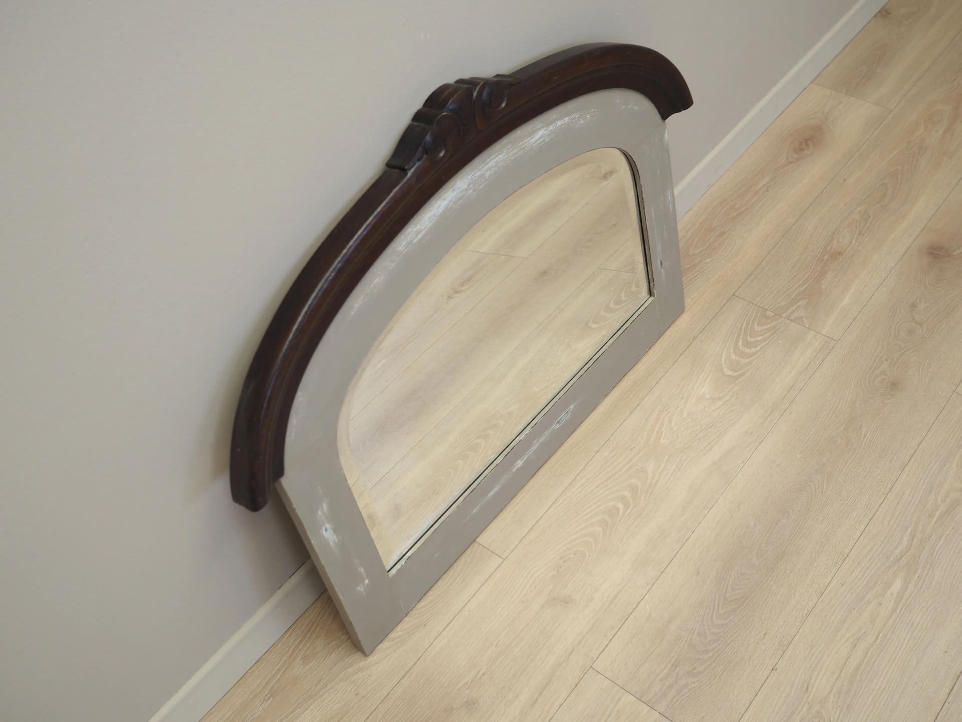 Wall mirror, grey oak, Denmark, 1960s - 25012