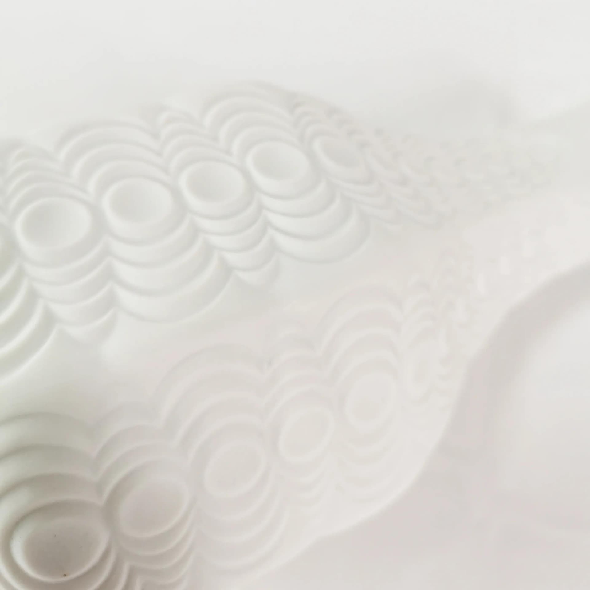 Vase Op-Art, white porcelain, Seltmann Weiden, Germany, 1960s - 336064