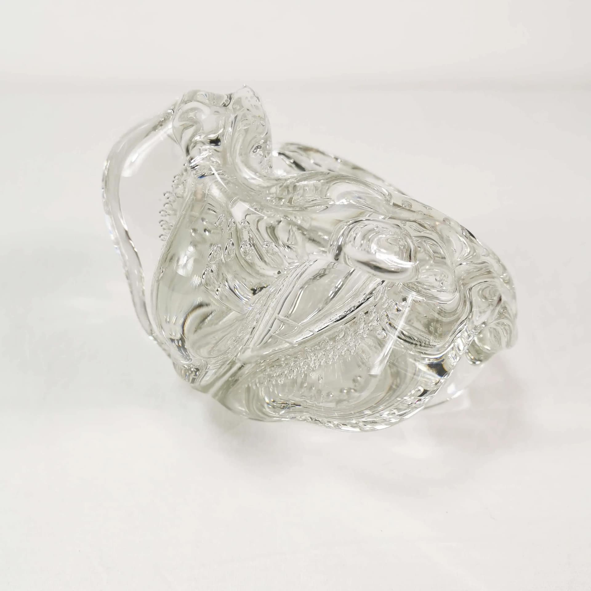 Popielnica organiczna, szkło transparentne, Szwecja, lata 60. - 336005