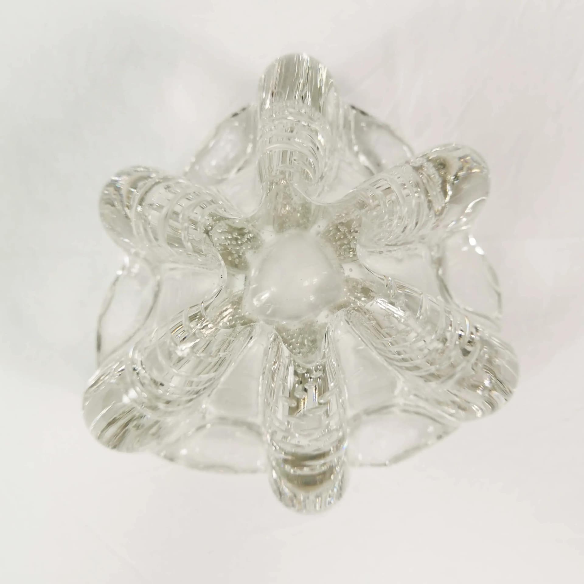 Popielnica organiczna, szkło transparentne, Szwecja, lata 60. - 336008