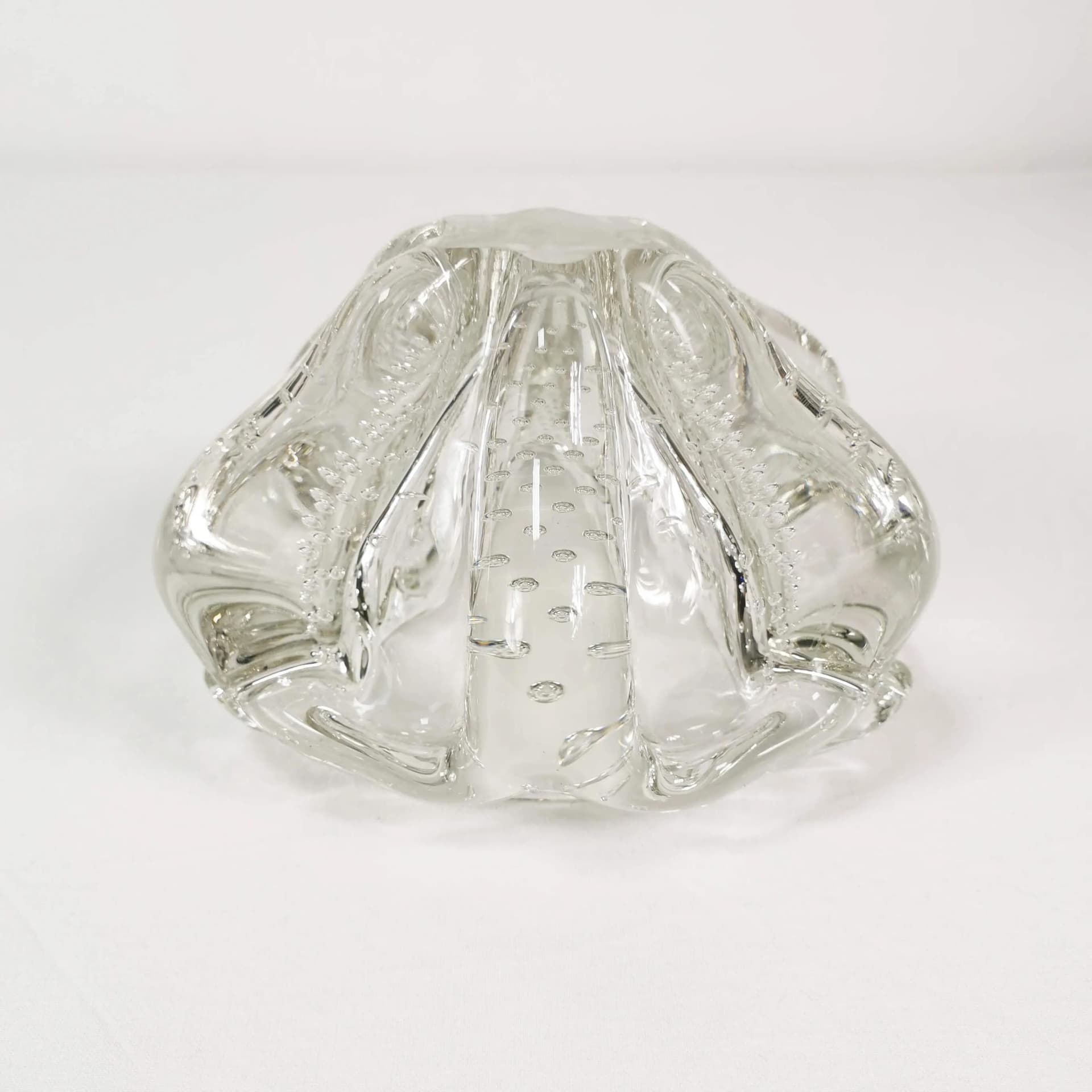 Popielnica organiczna, szkło transparentne, Szwecja, lata 60. - 336007