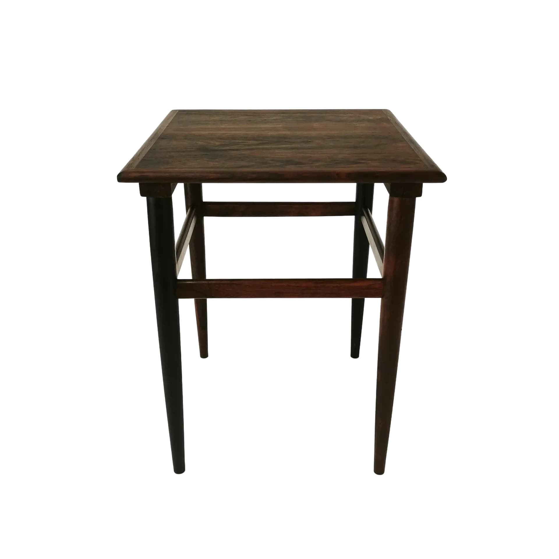 Stolik pomocniczy Mid Century, palisander brązowy, Dania, lata 60.