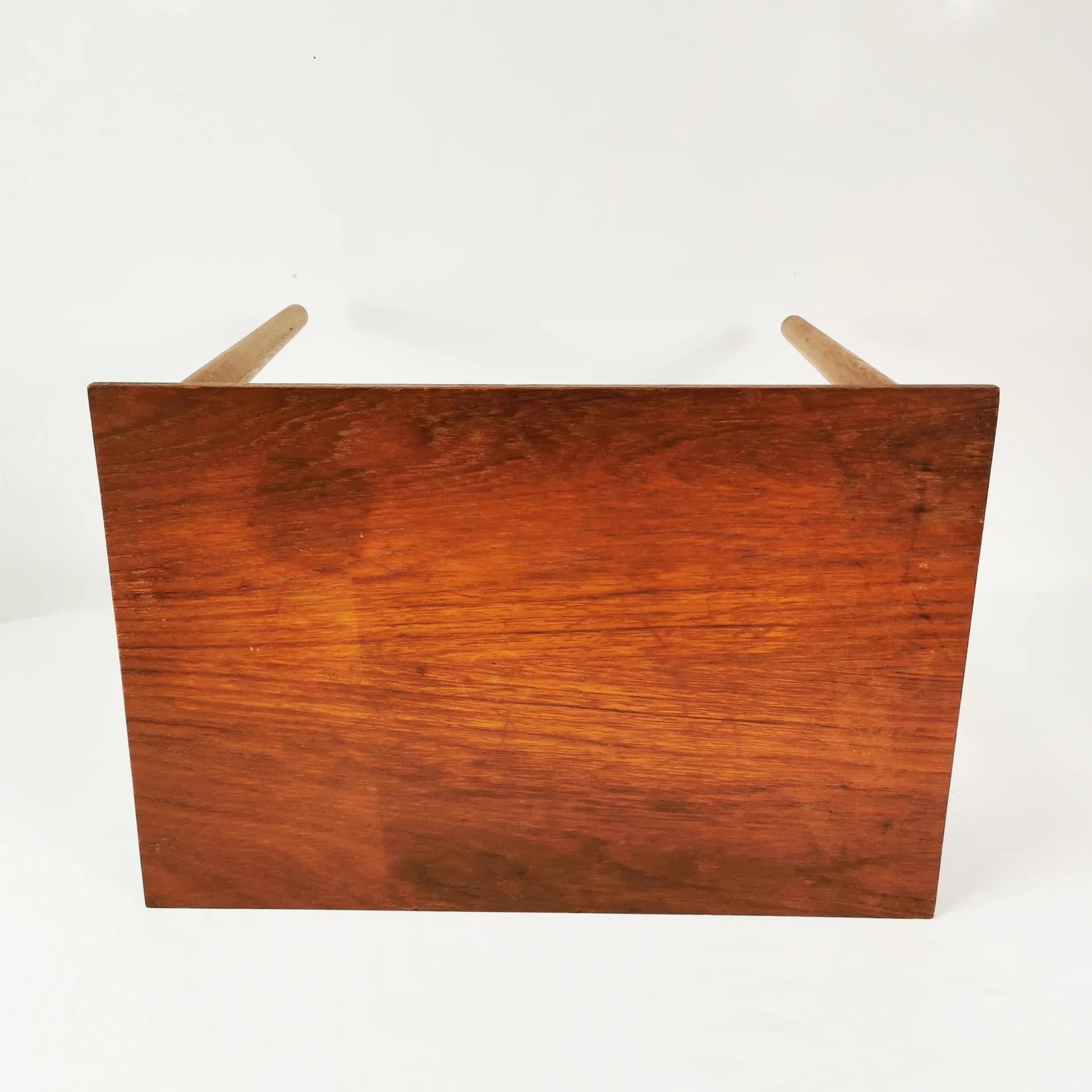 Zestaw czterech stolików, Mid Century, buk brązowy, teak, proj. P. Hundevad, Czechosłowacja, lata 60. - 337119