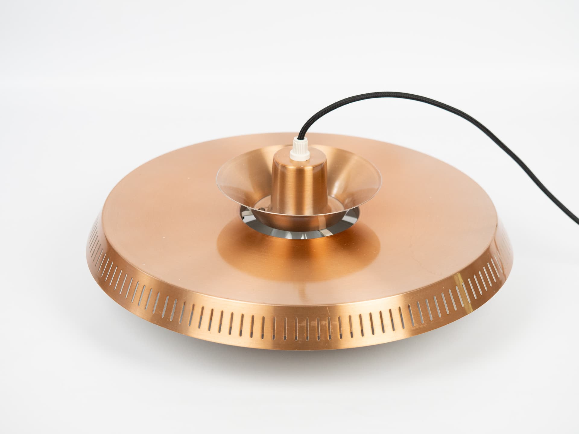 Pendant Lamp Nova, gold, metal, by J. Hammerborg, Fog & Mørup, Denmark, 1960s. - 336312