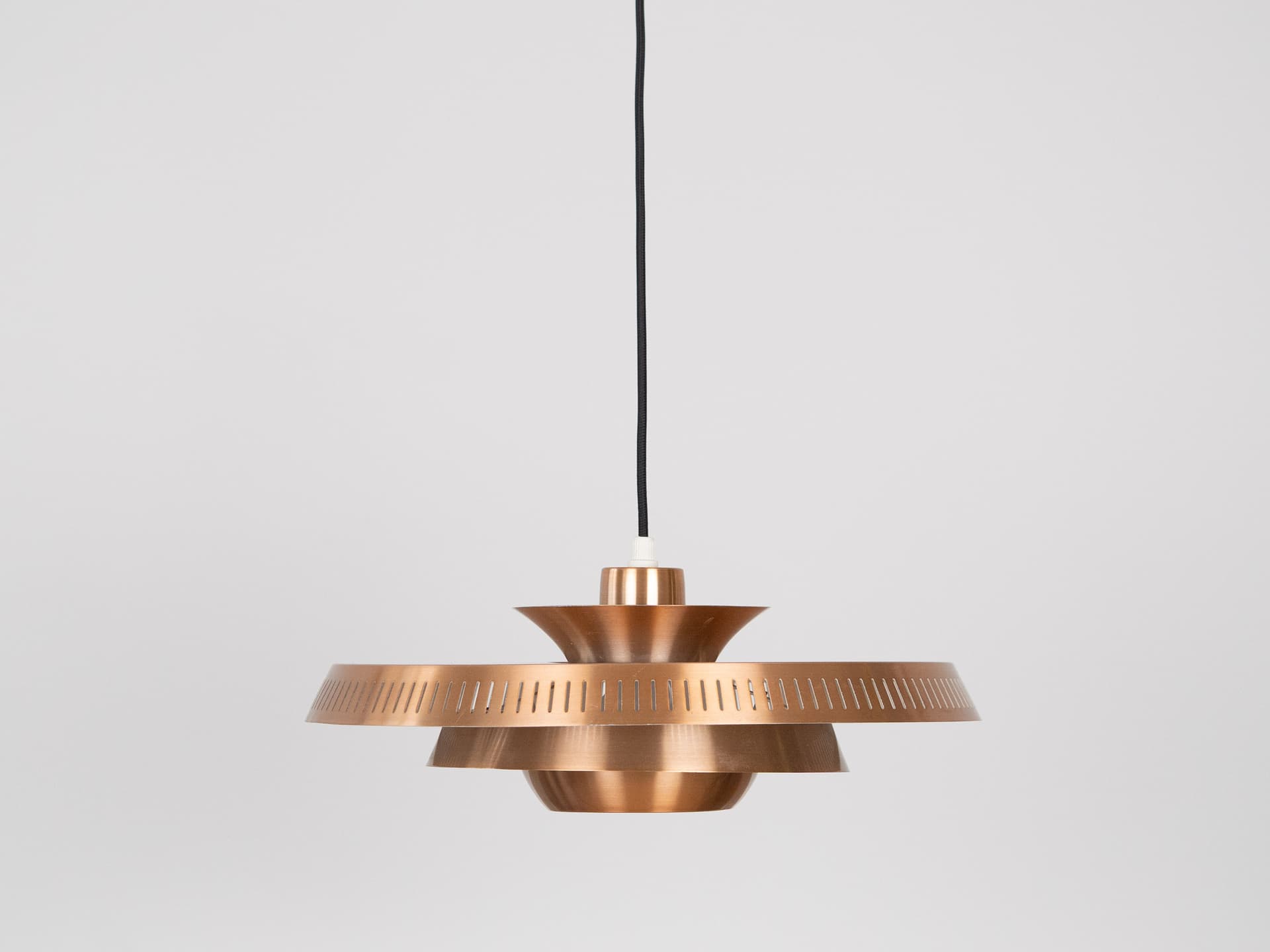 Pendant Lamp Nova, gold, metal, by J. Hammerborg, Fog & Mørup, Denmark, 1960s. - 336308