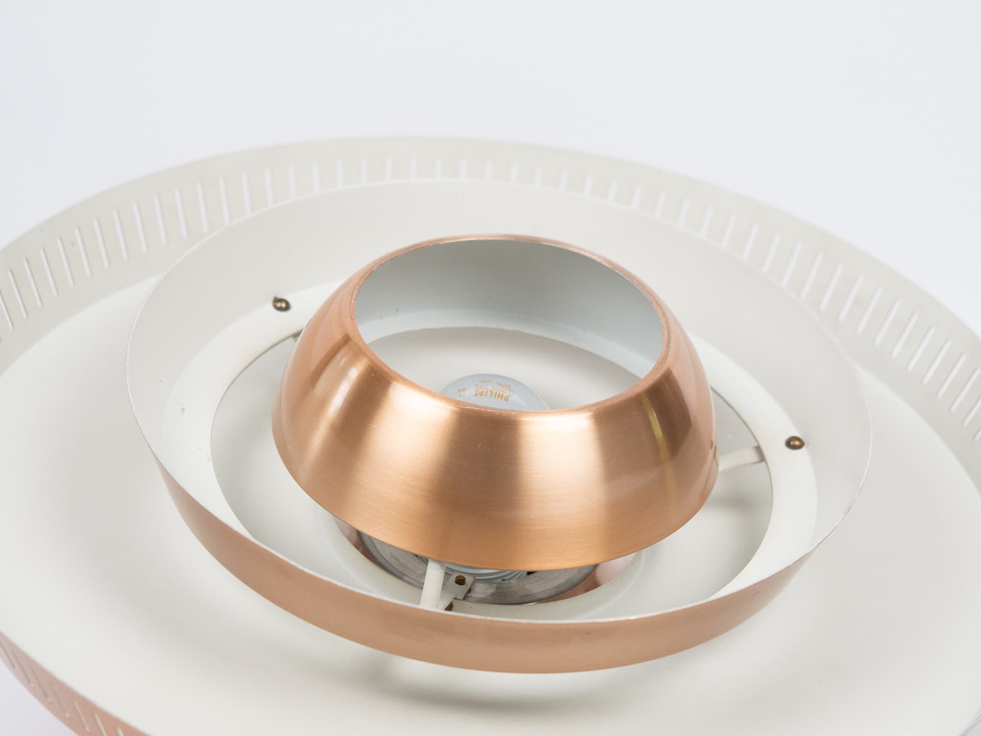 Pendant Lamp Nova, gold, metal, by J. Hammerborg, Fog & Mørup, Denmark, 1960s. - 336316