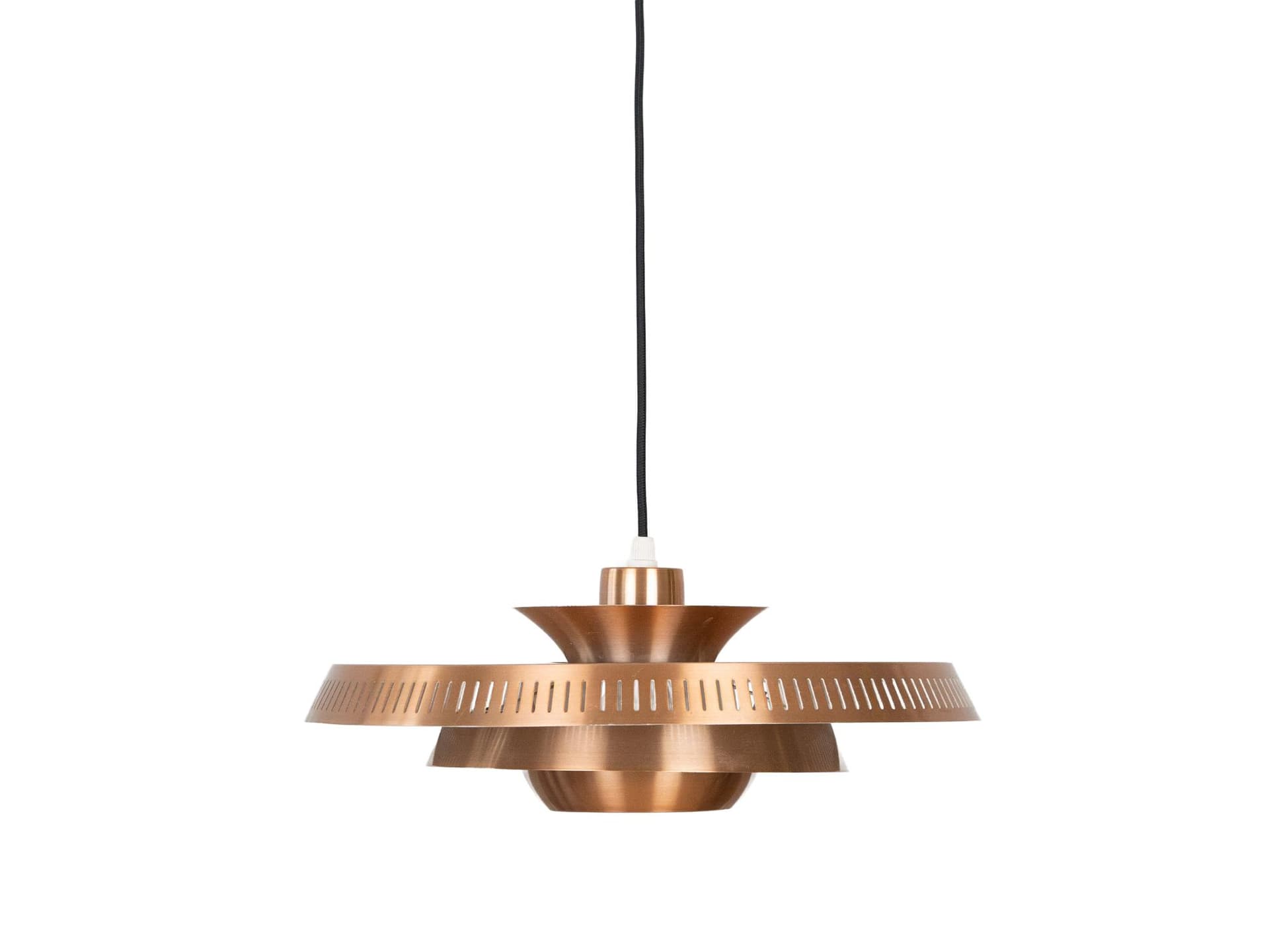 Pendant Lamp Nova, gold, metal, by J. Hammerborg, Fog & Mørup, Denmark, 1960s. - 341313