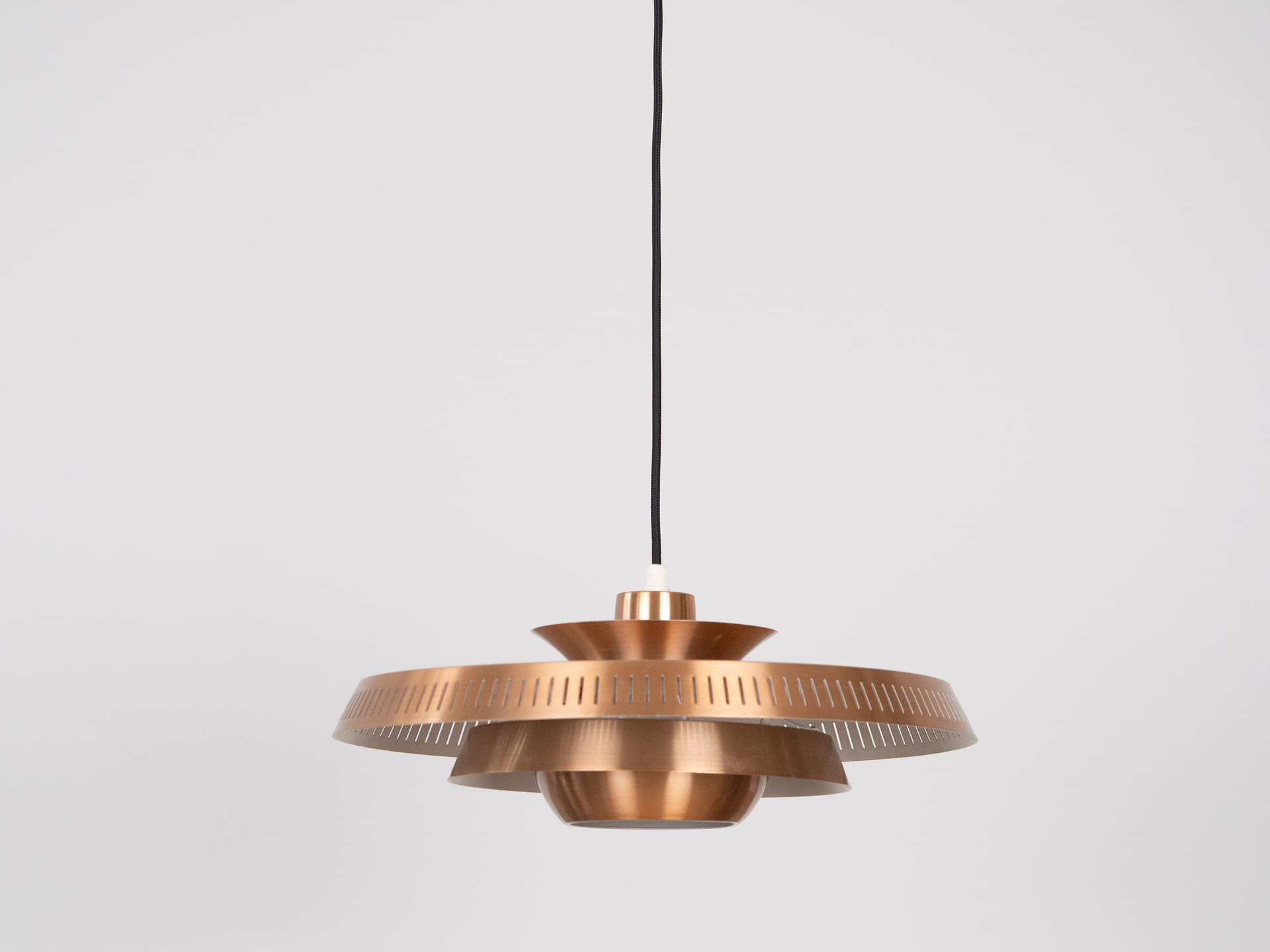 Pendant Lamp Nova, gold, metal, by J. Hammerborg, Fog & Mørup, Denmark, 1960s. - 336310