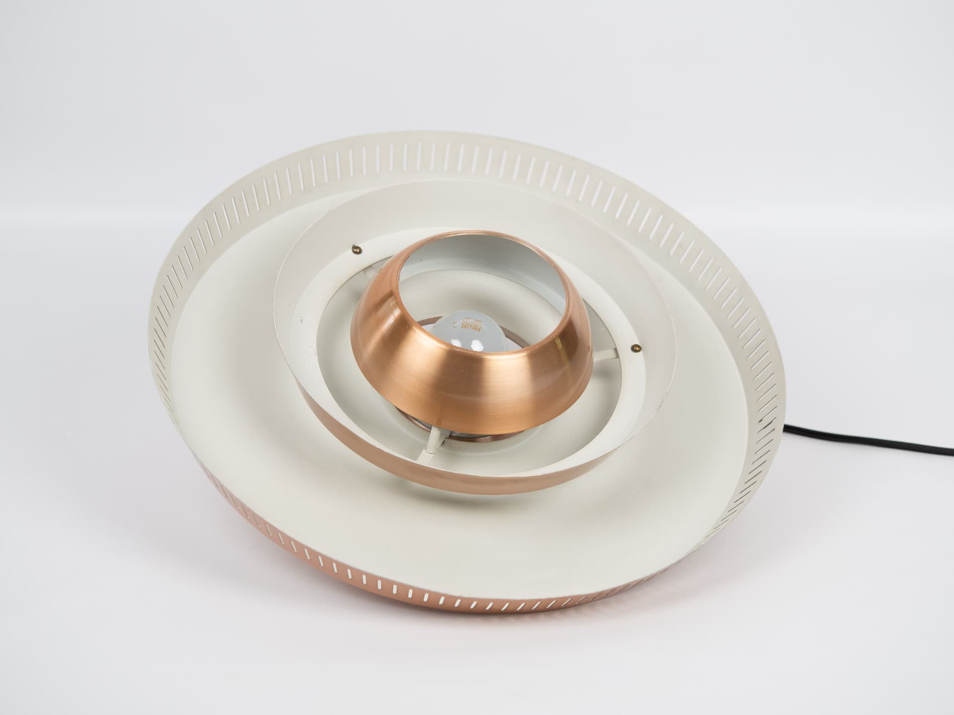 Pendant Lamp Nova, gold, metal, by J. Hammerborg, Fog & Mørup, Denmark, 1960s. - 336315