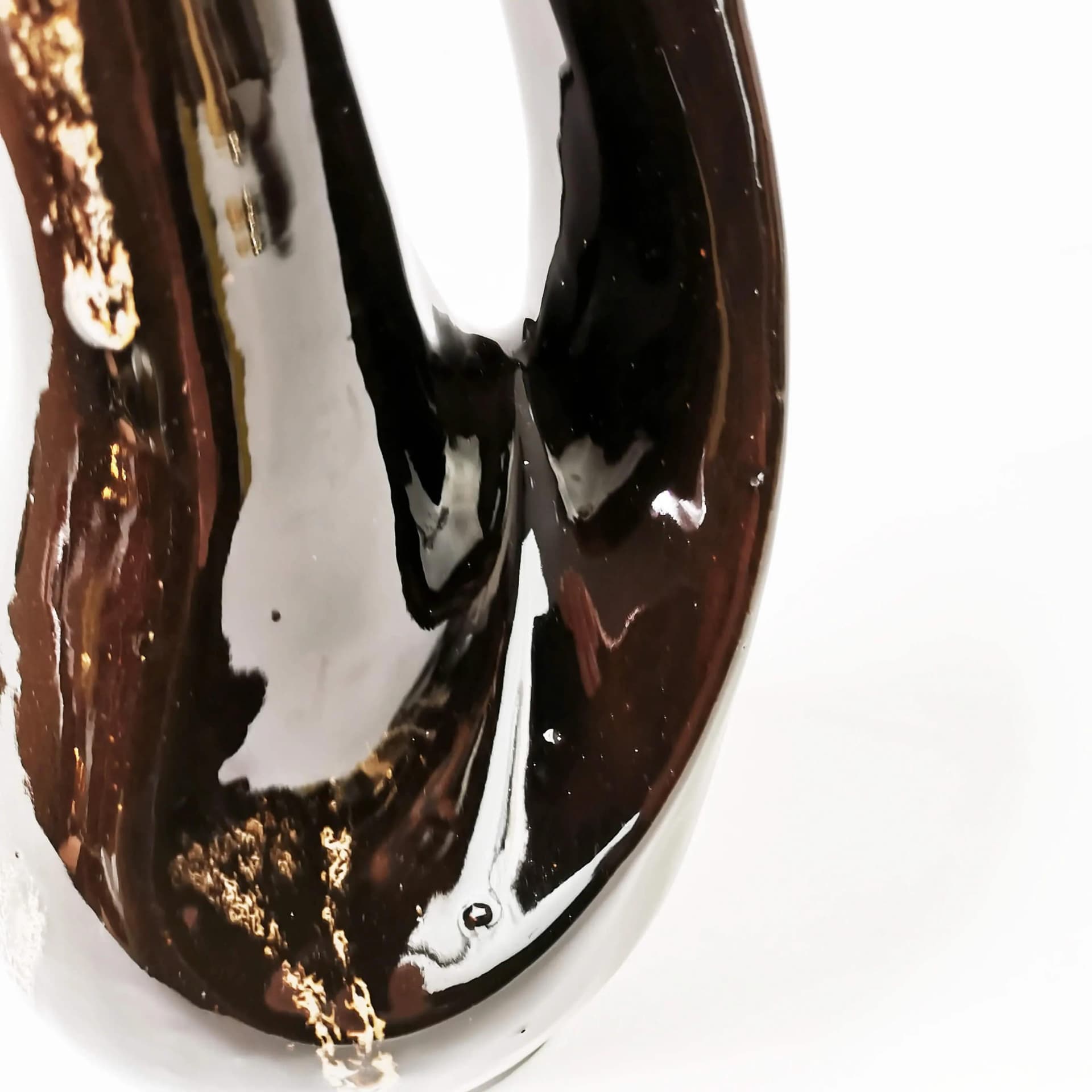 Vase-bottle, black, ceramics, Poland, 1960s - 336934