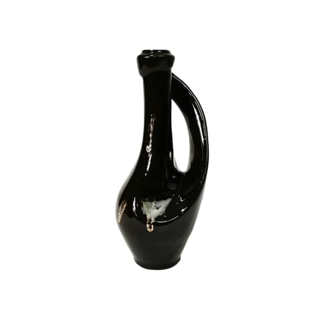 Vase-bottle, black, ceramics, Poland, 1960s - DIMENSION