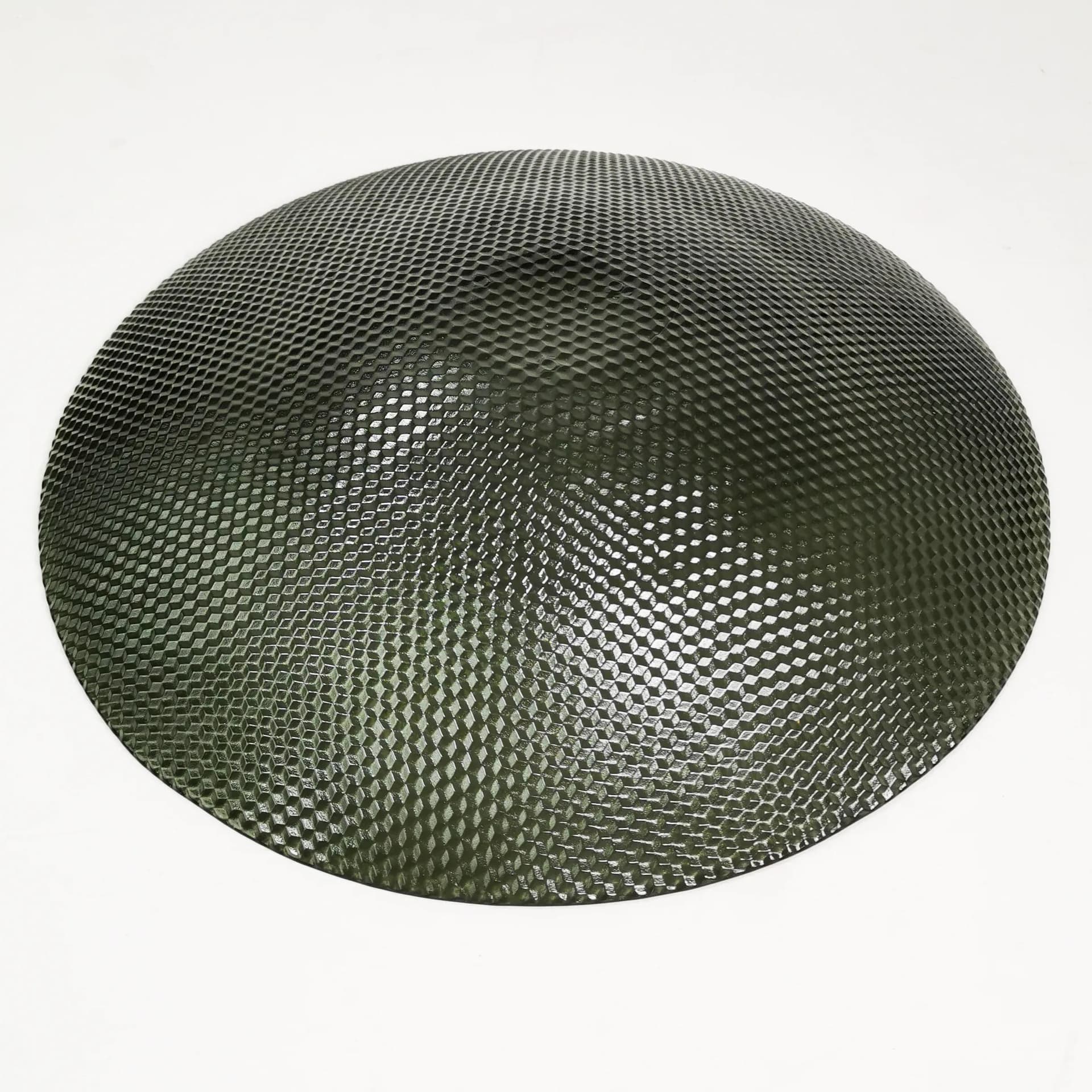 Centerpiece bowl, green glass, by T. Jorgenson, Helmegaard Glasvaerk, Denmark, 1980s. - 336920
