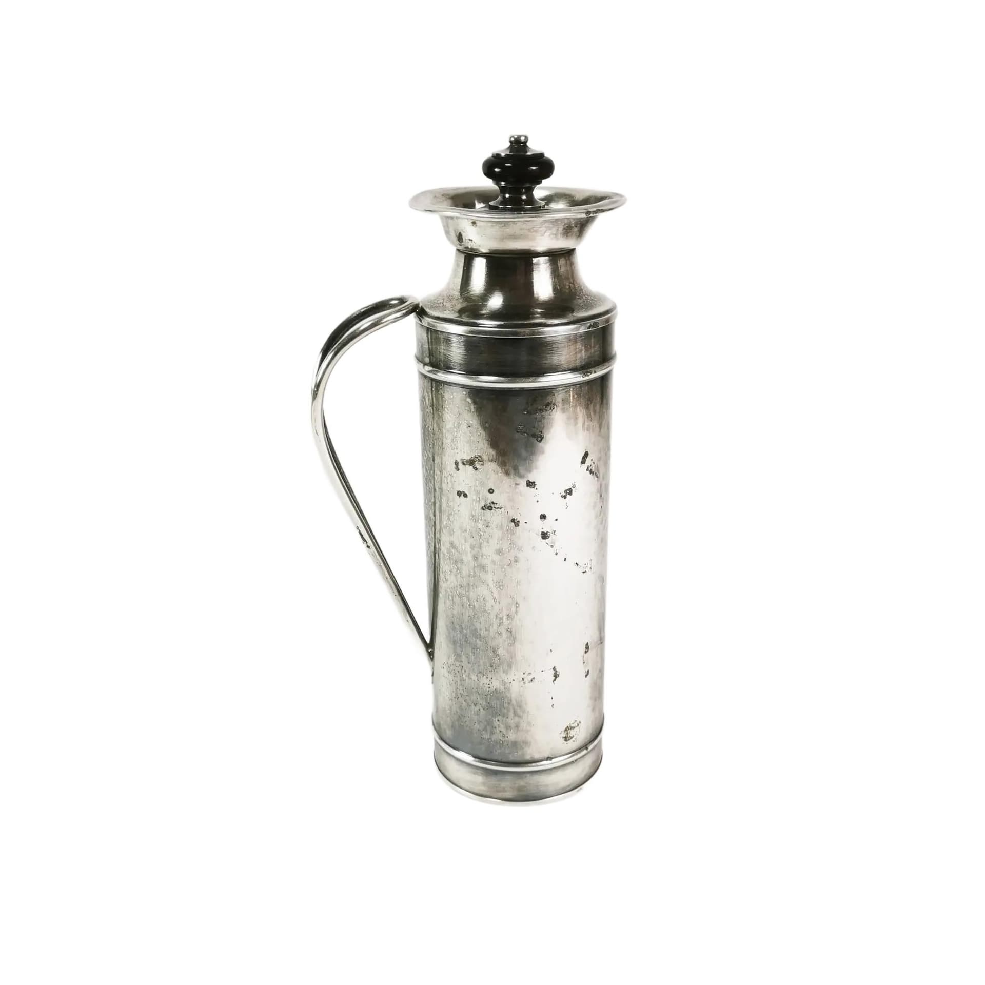 Thermos Jug Art Deco, silver, glass, Germany, 1960s