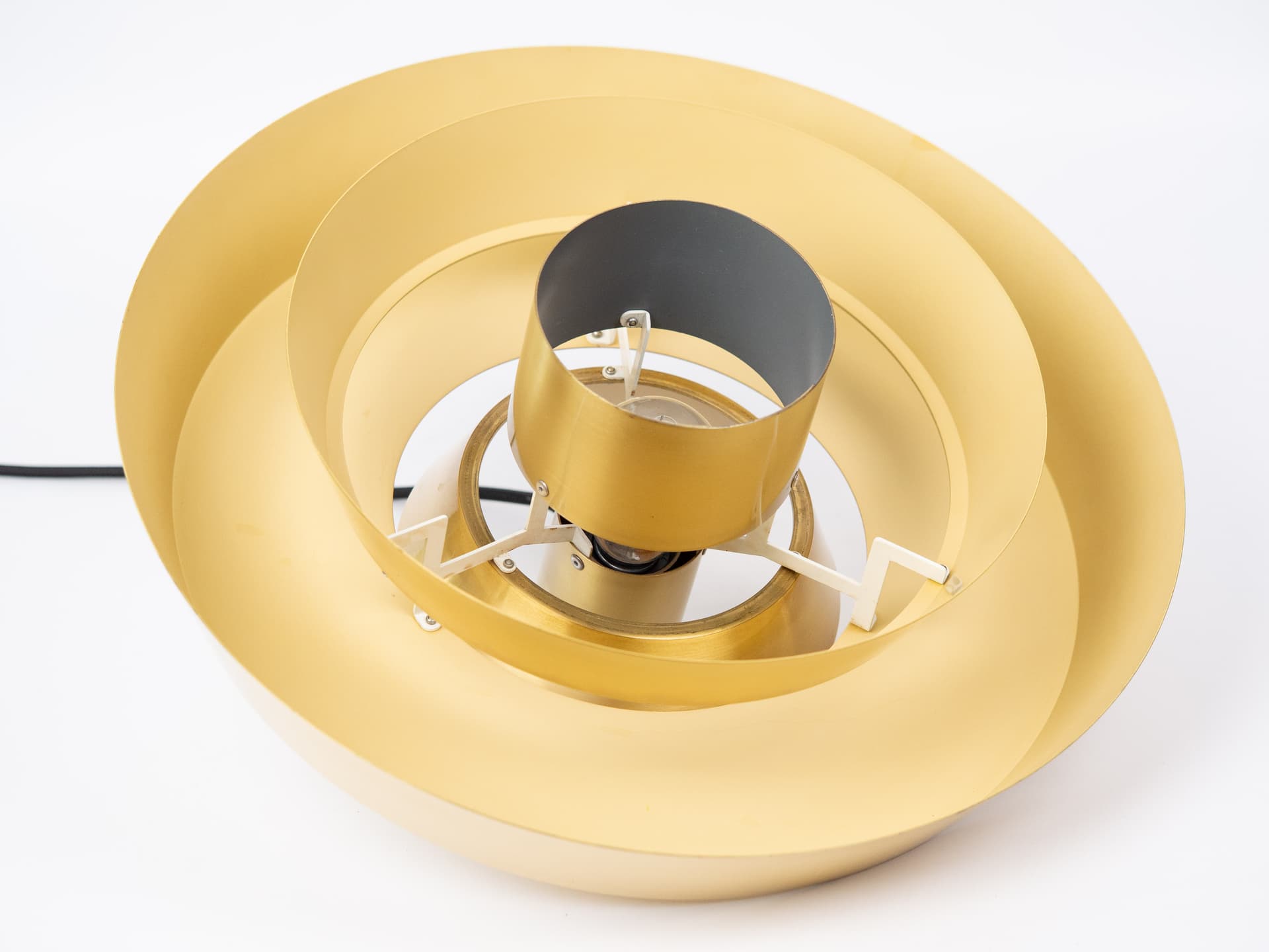 Pendant lamp Nova, gold brass, by J. Hammerborg, Fog & Mørup, Denmark, 1960s. - 336361