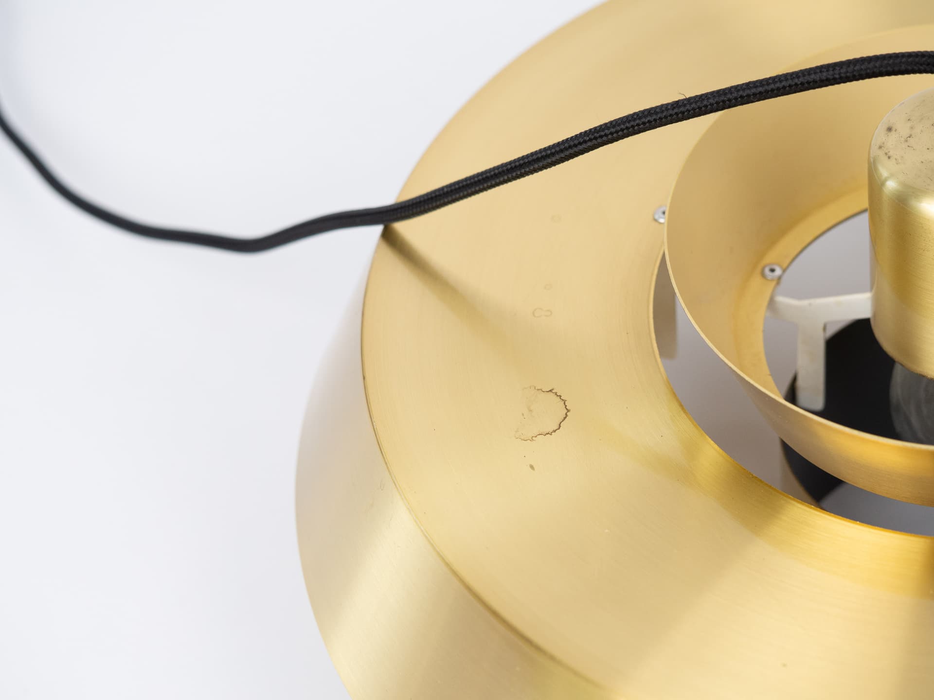 Pendant lamp Nova, gold brass, by J. Hammerborg, Fog & Mørup, Denmark, 1960s. - 336363