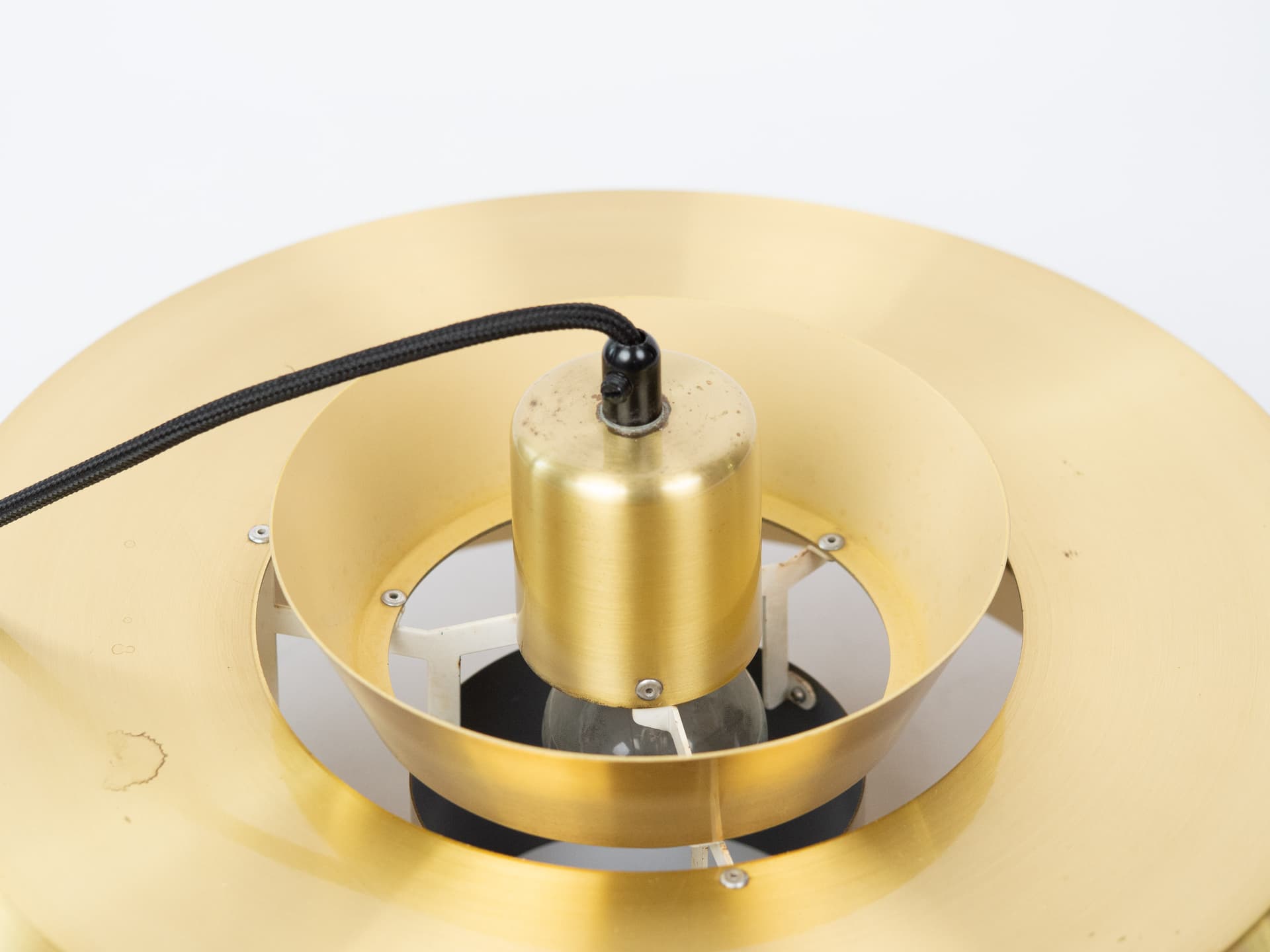 Pendant lamp Nova, gold brass, by J. Hammerborg, Fog & Mørup, Denmark, 1960s. - 336360