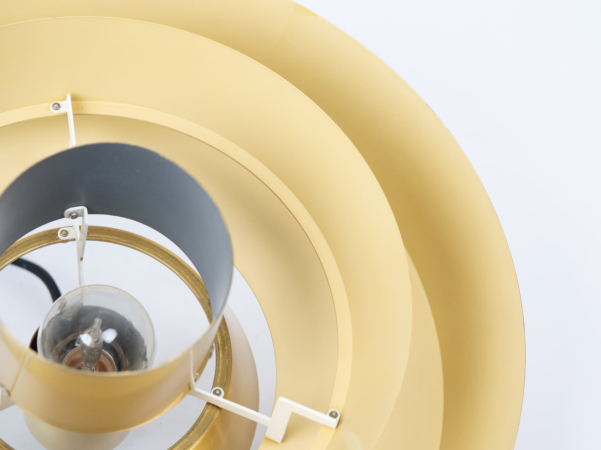 Pendant lamp Nova, gold brass, by J. Hammerborg, Fog & Mørup, Denmark, 1960s. - 336364