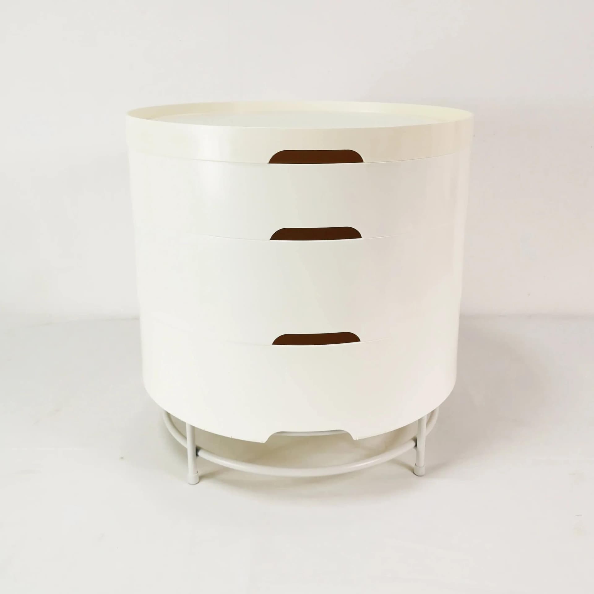 Stolik modułowy, beżowy biały szary, tworzywo sztuczne metal, proj. T. Richardson, C. Brill, A. Williams, Ikea, Szwecja - 336782