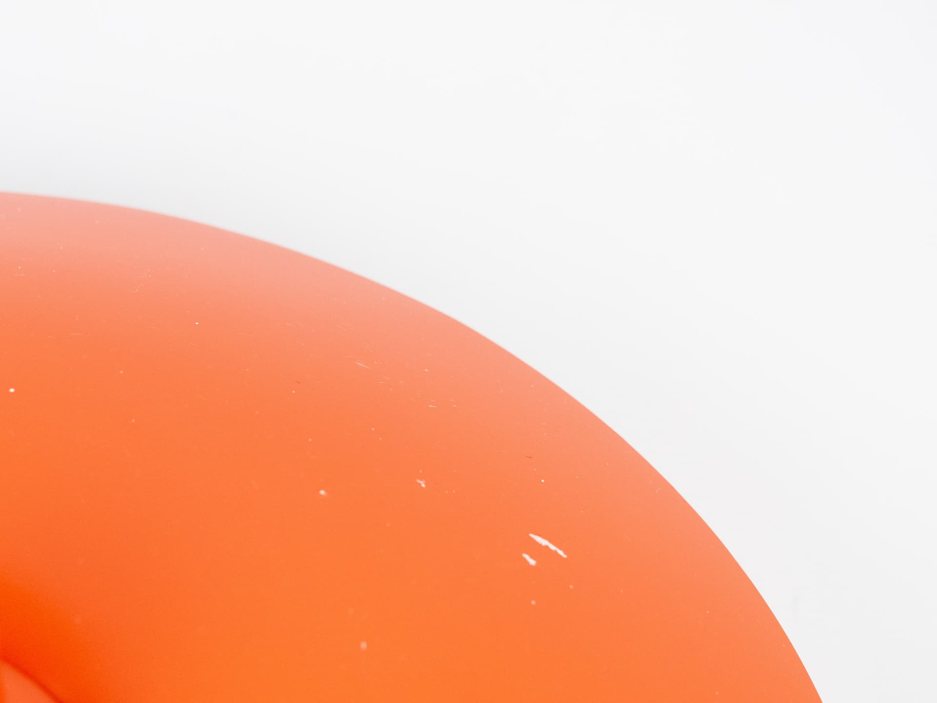 Pendant lamp PH 4/3, red orange, aluminum, by P. Henningsen, Louis Poulsen, Denmark, 1970s. - 336386