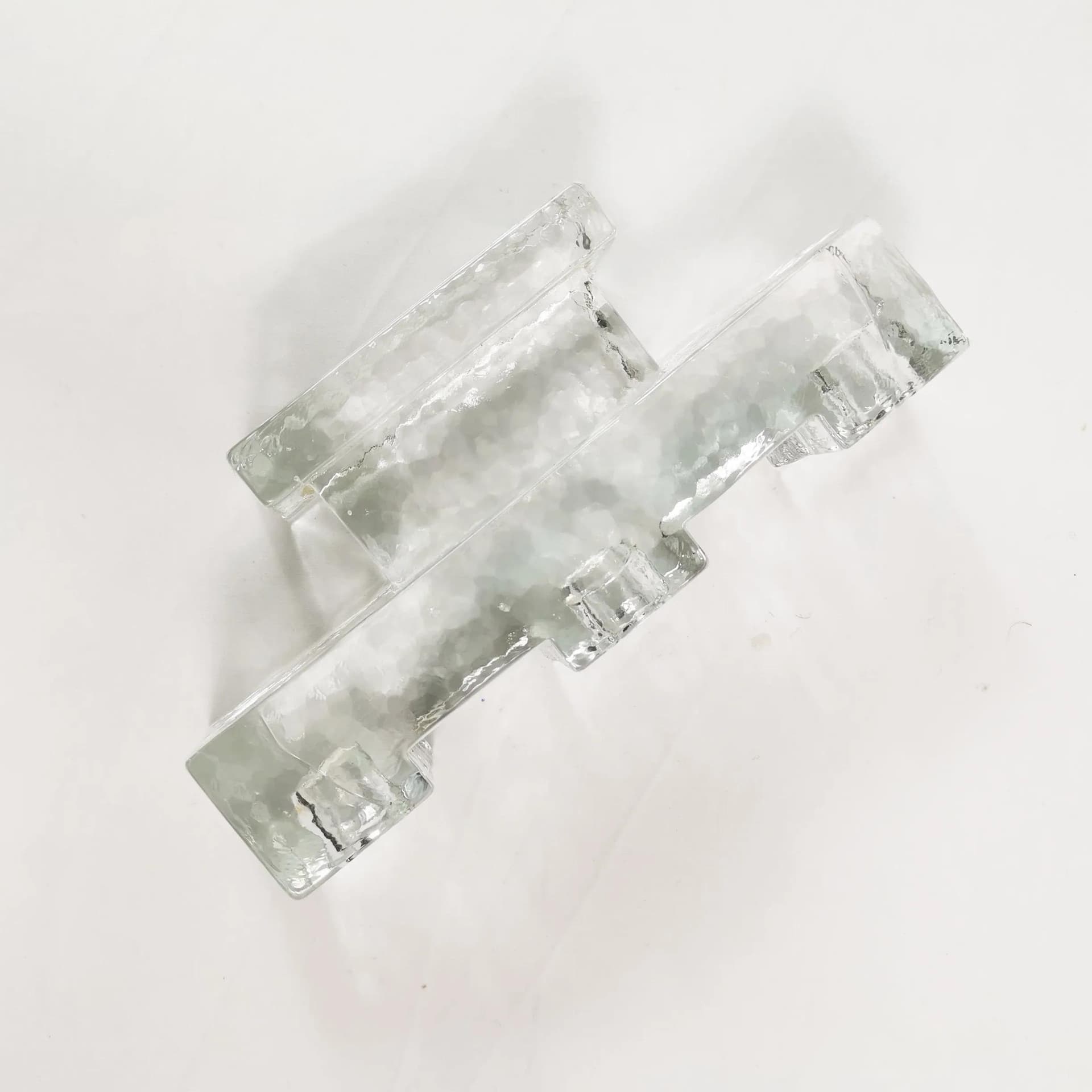 Modernist Candleholder, Transparent Glass, Germany, 1960s - 336625