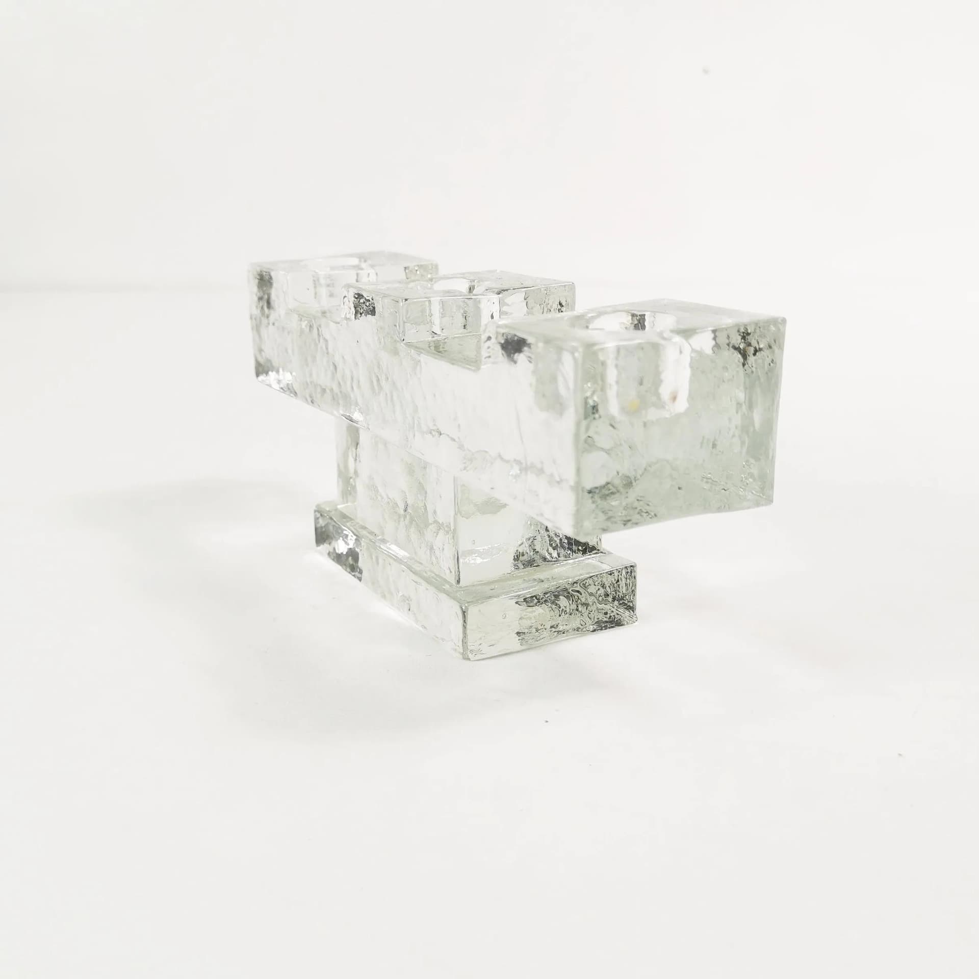 Modernist Candleholder, Transparent Glass, Germany, 1960s - 336619