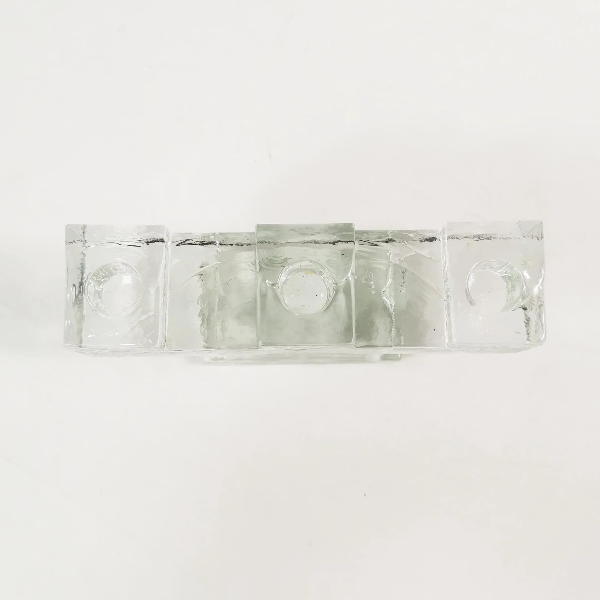 Modernist Candleholder, Transparent Glass, Germany, 1960s - 336627
