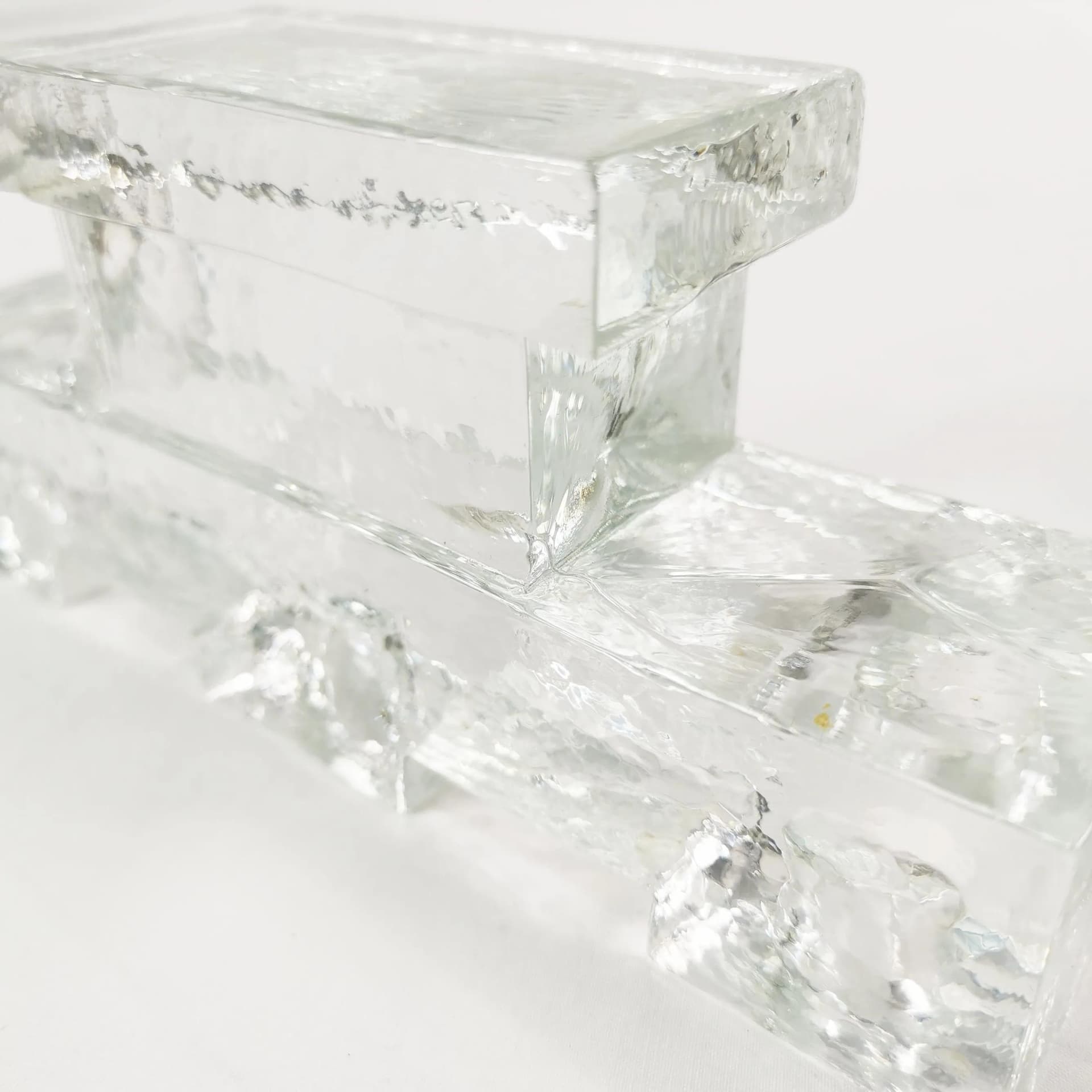 Modernist Candleholder, Transparent Glass, Germany, 1960s - 336629