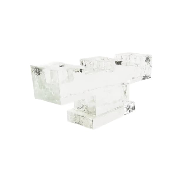 Modernist Candleholder, Transparent Glass, Germany, 1960s - DIMENSION