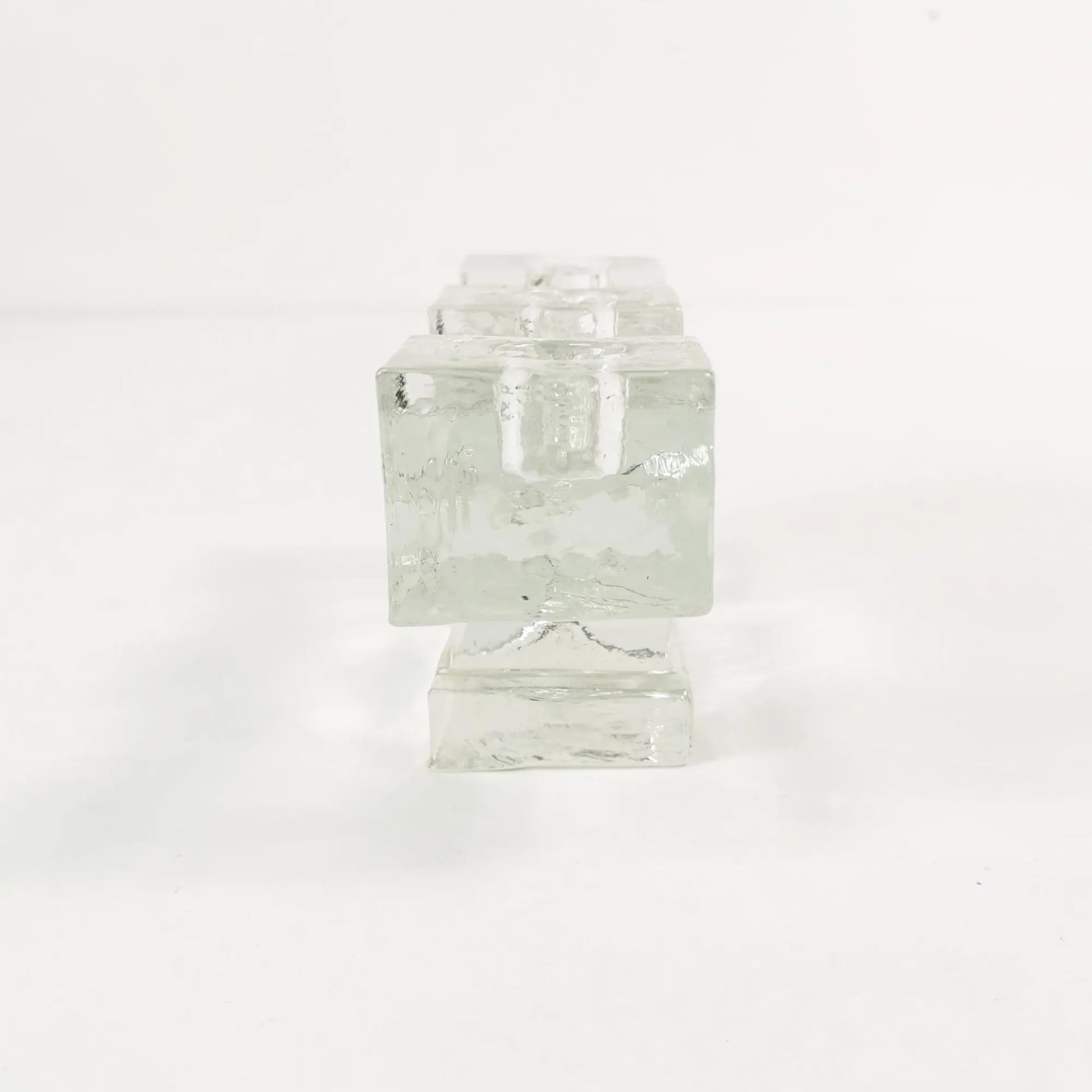 Modernist Candleholder, Transparent Glass, Germany, 1960s - 336628